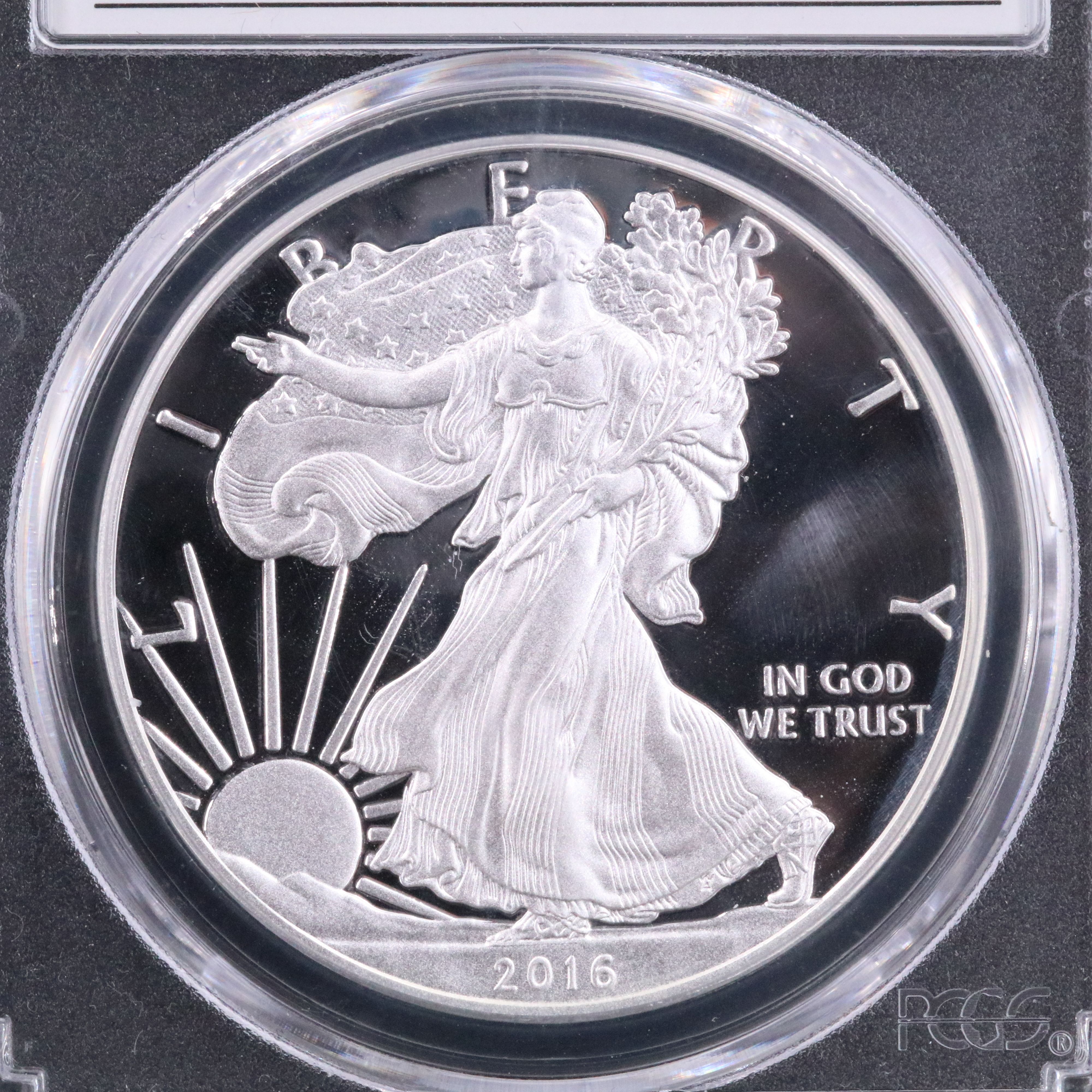 PCGS Graded PR70 DCAM 2016-W $1 Silver Eagle (Moy Signed)