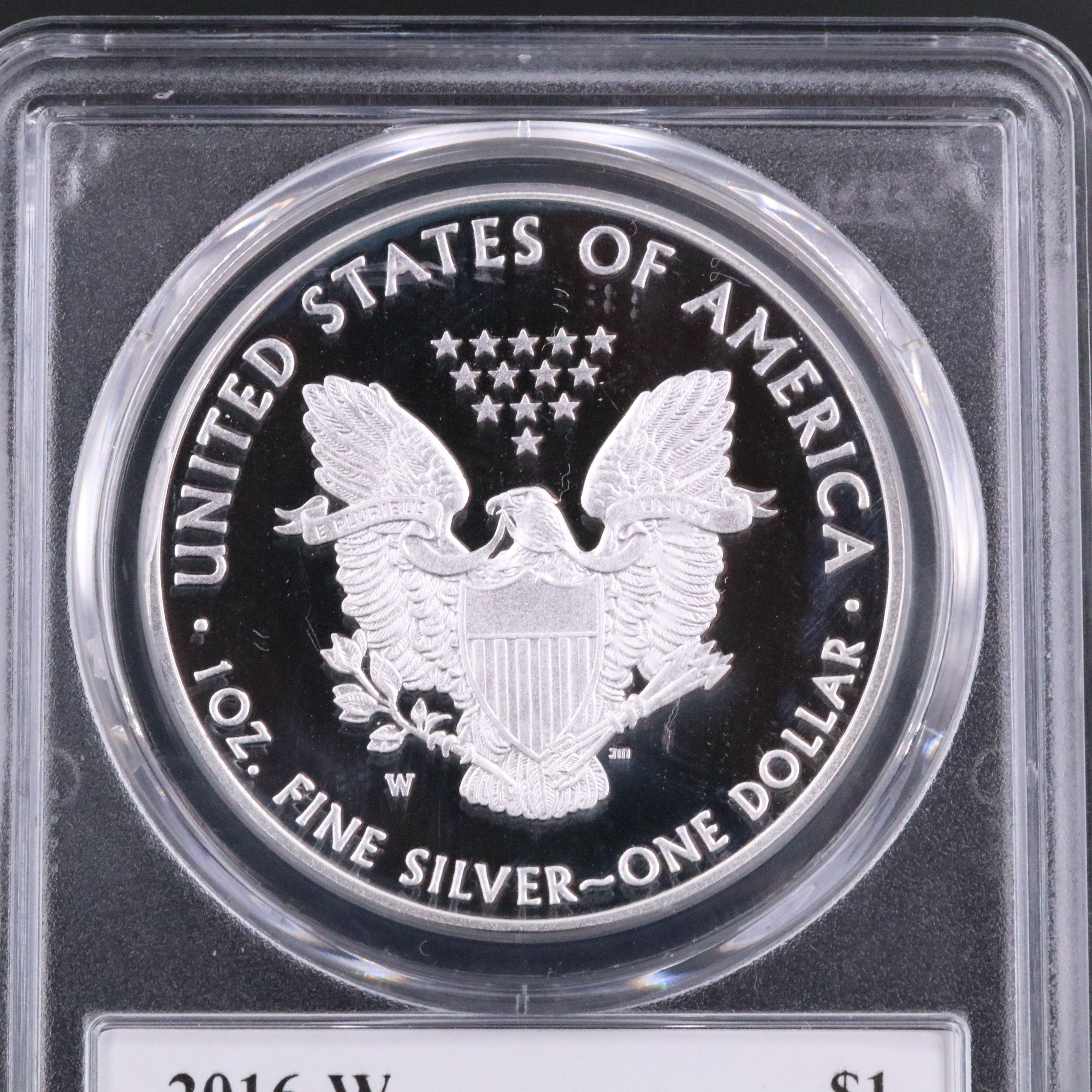 PCGS Graded PR70 DCAM 2016-W $1 Silver Eagle (Moy Signed)