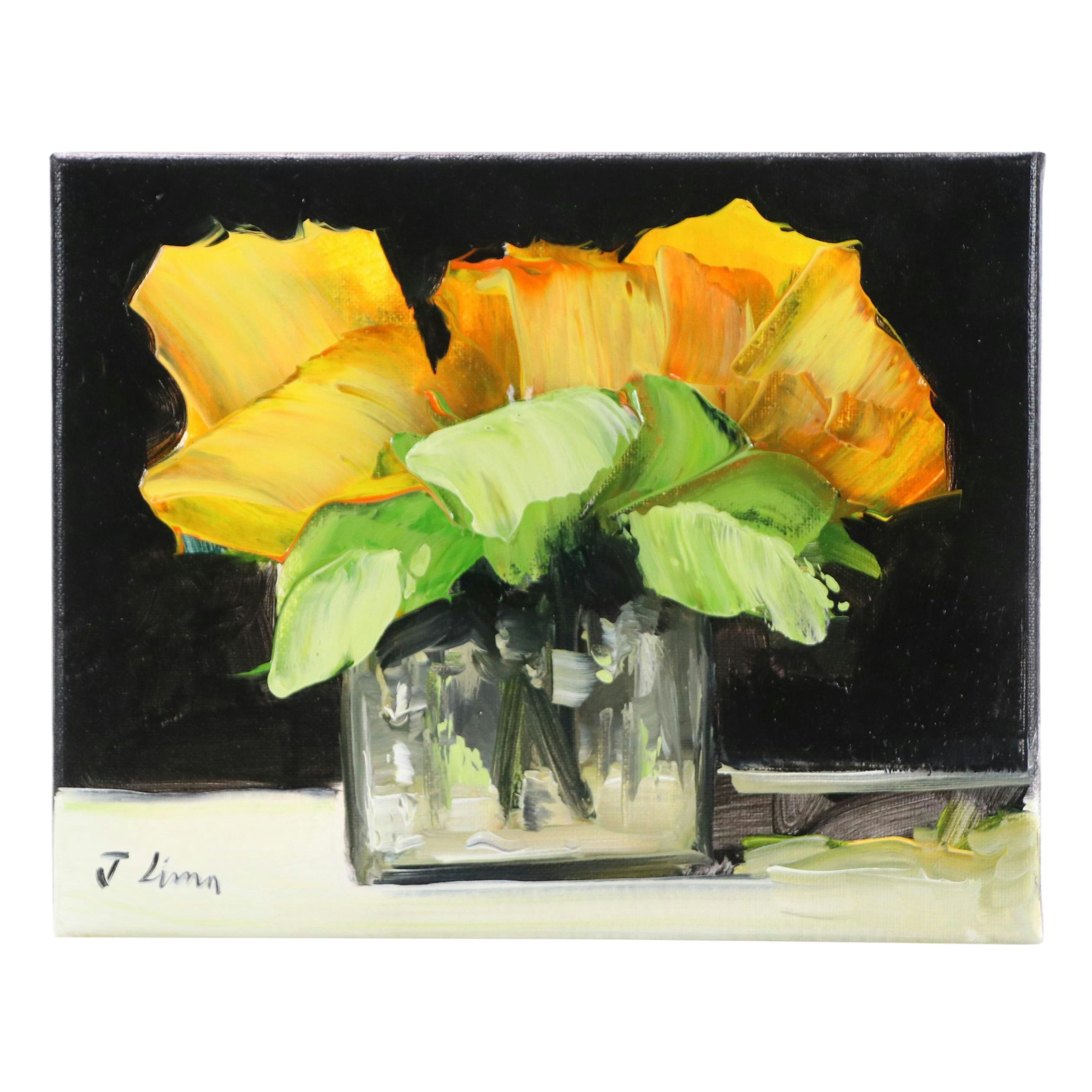 José M. Lima Floral Still Life Oil Painting, 2025