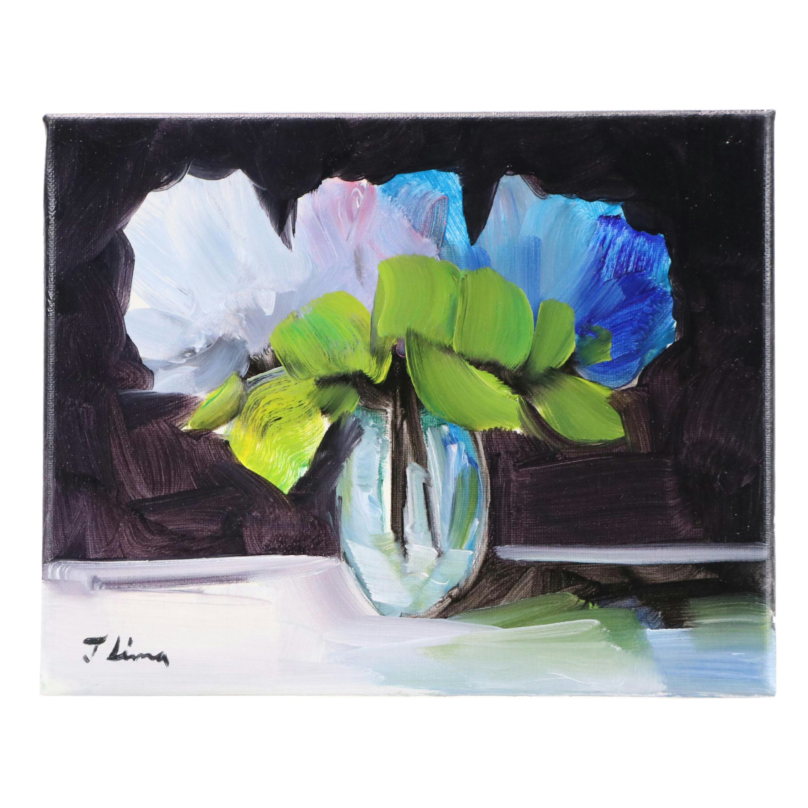 José M. Lima Floral Still Life Oil Painting, 2025
