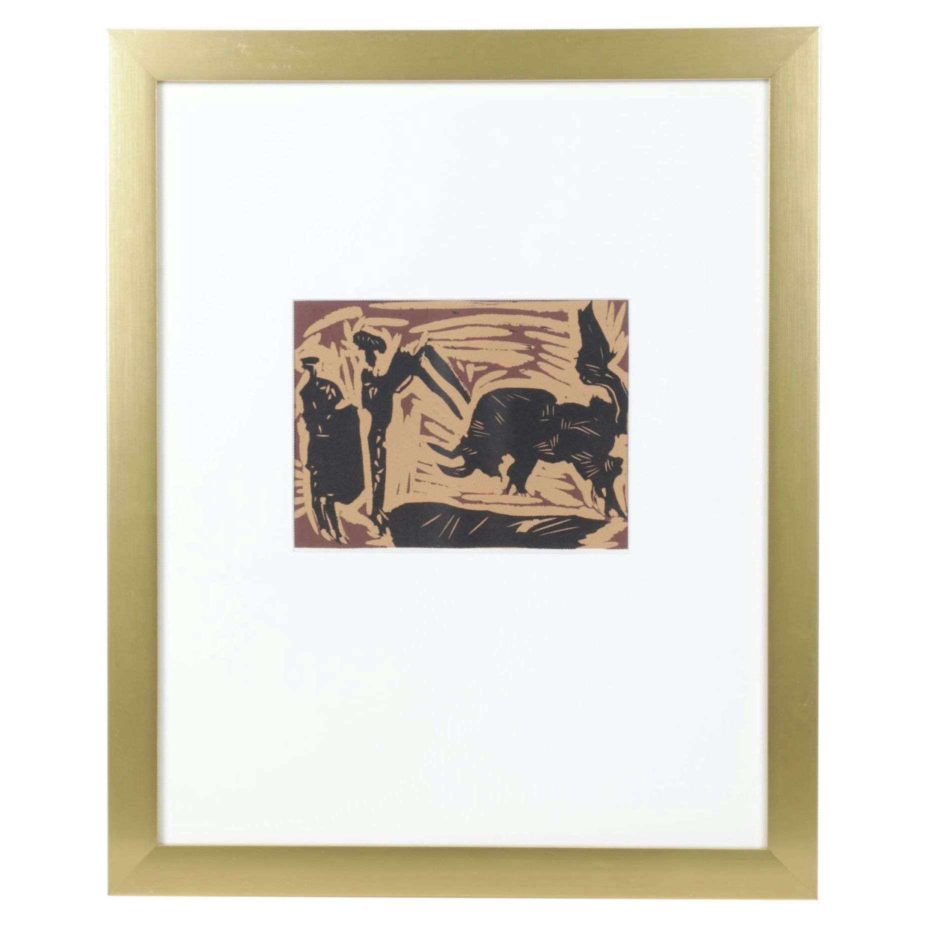 Pablo Picasso Linoleum Cut "The Banderillas," 1962