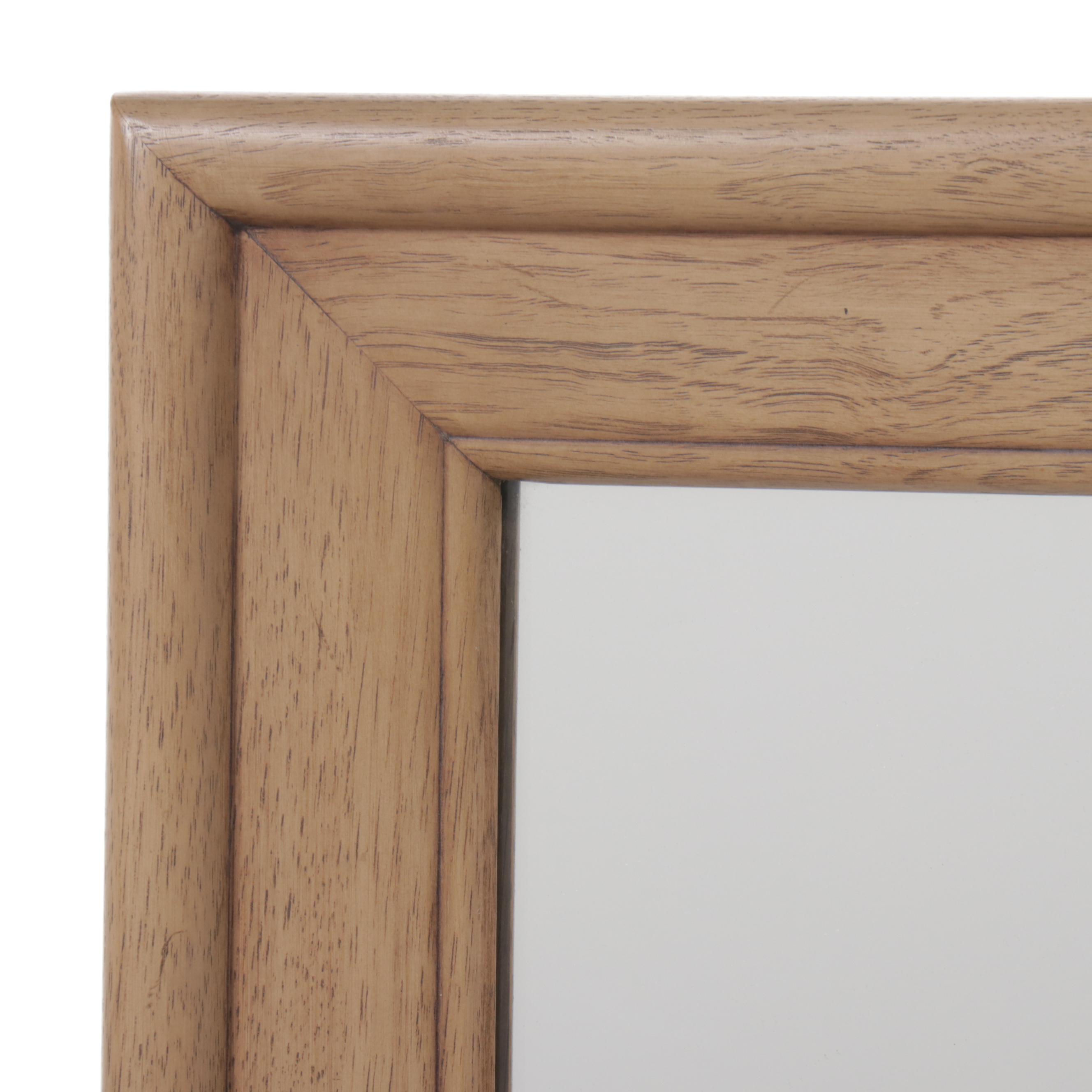 Contemporary Faux Wood Wall Mirror