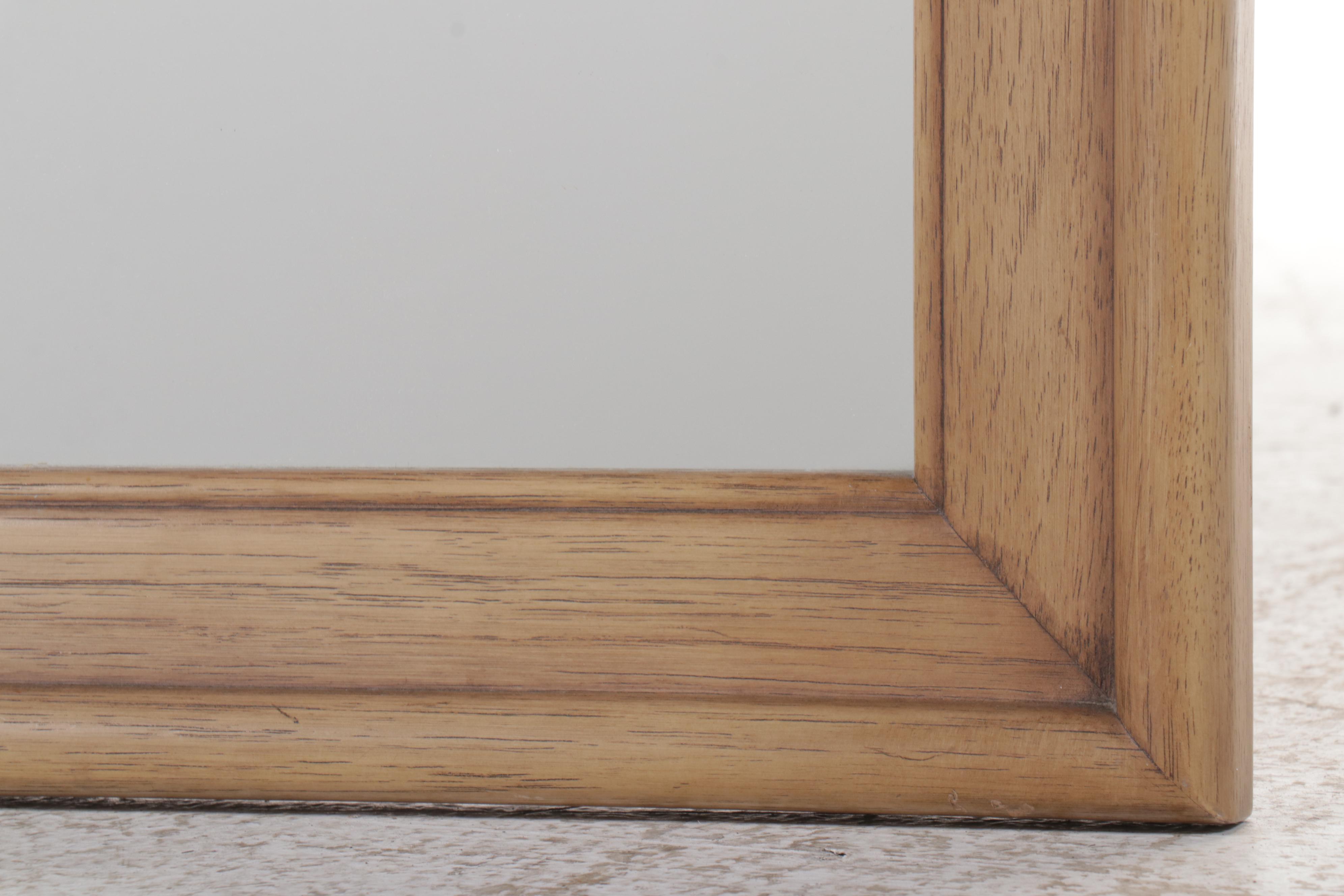 Contemporary Faux Wood Wall Mirror