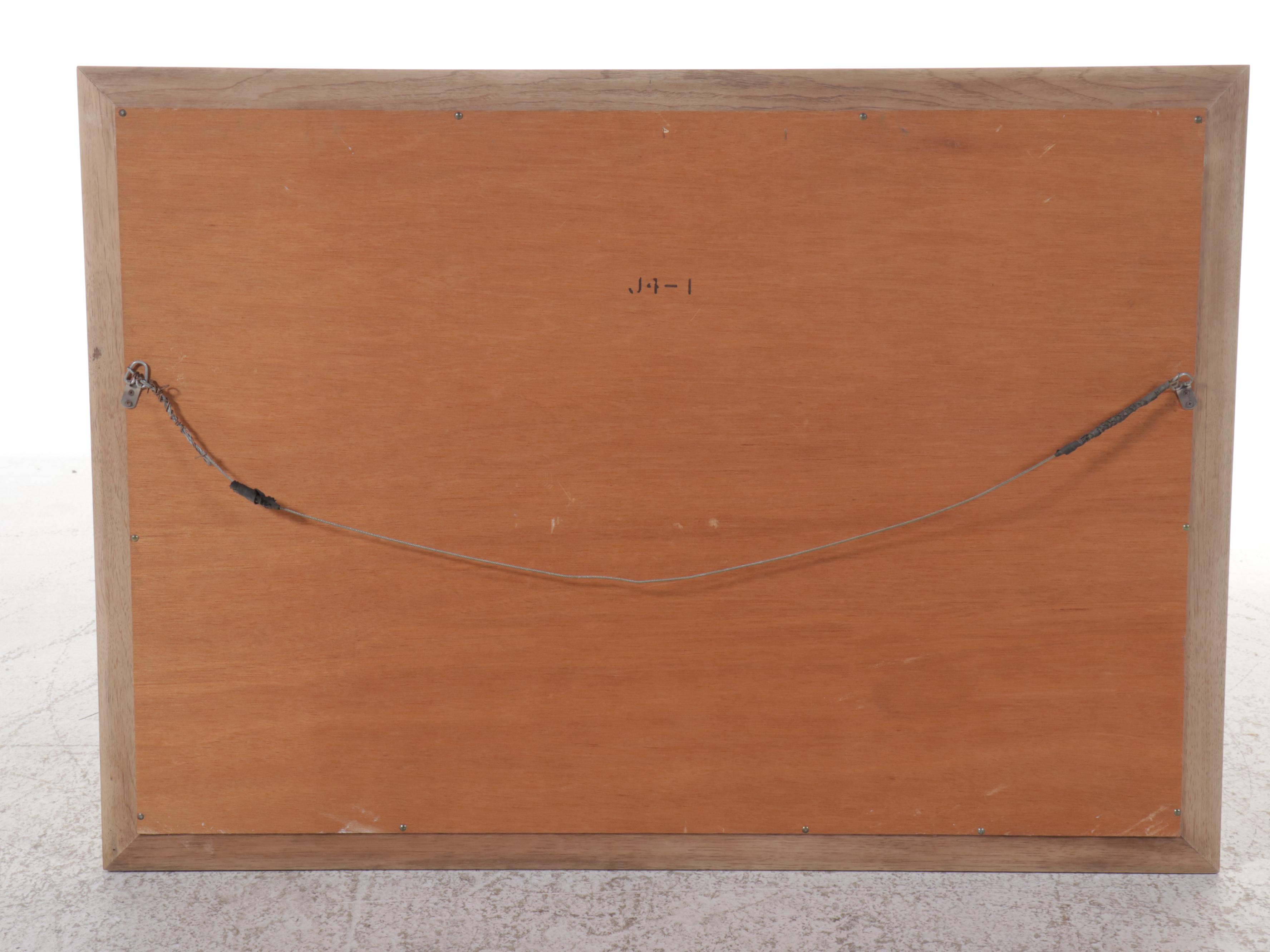 Contemporary Faux Wood Wall Mirror