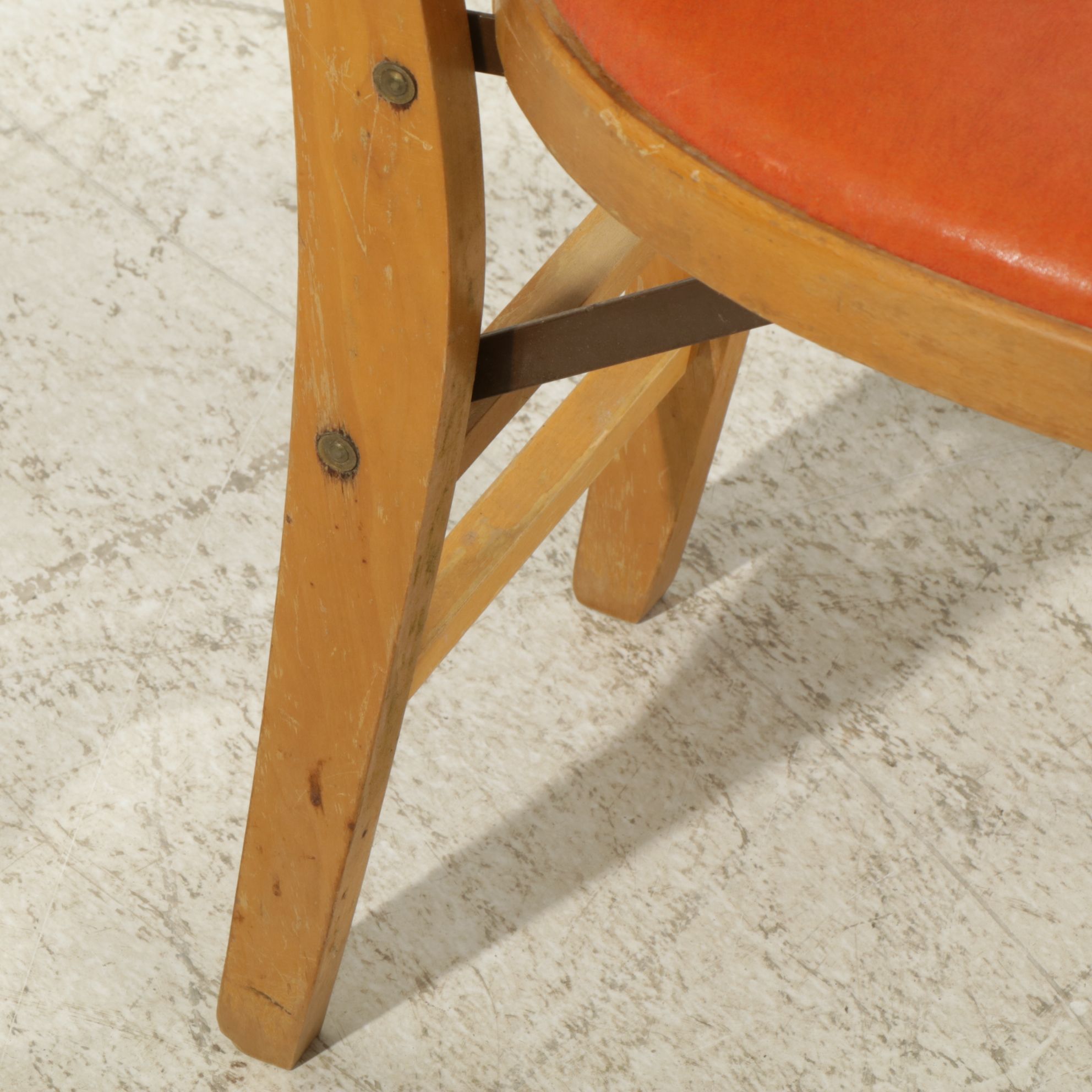 Starmore Folding Wood Table with Four Chairs, Mid to Late 20th Century