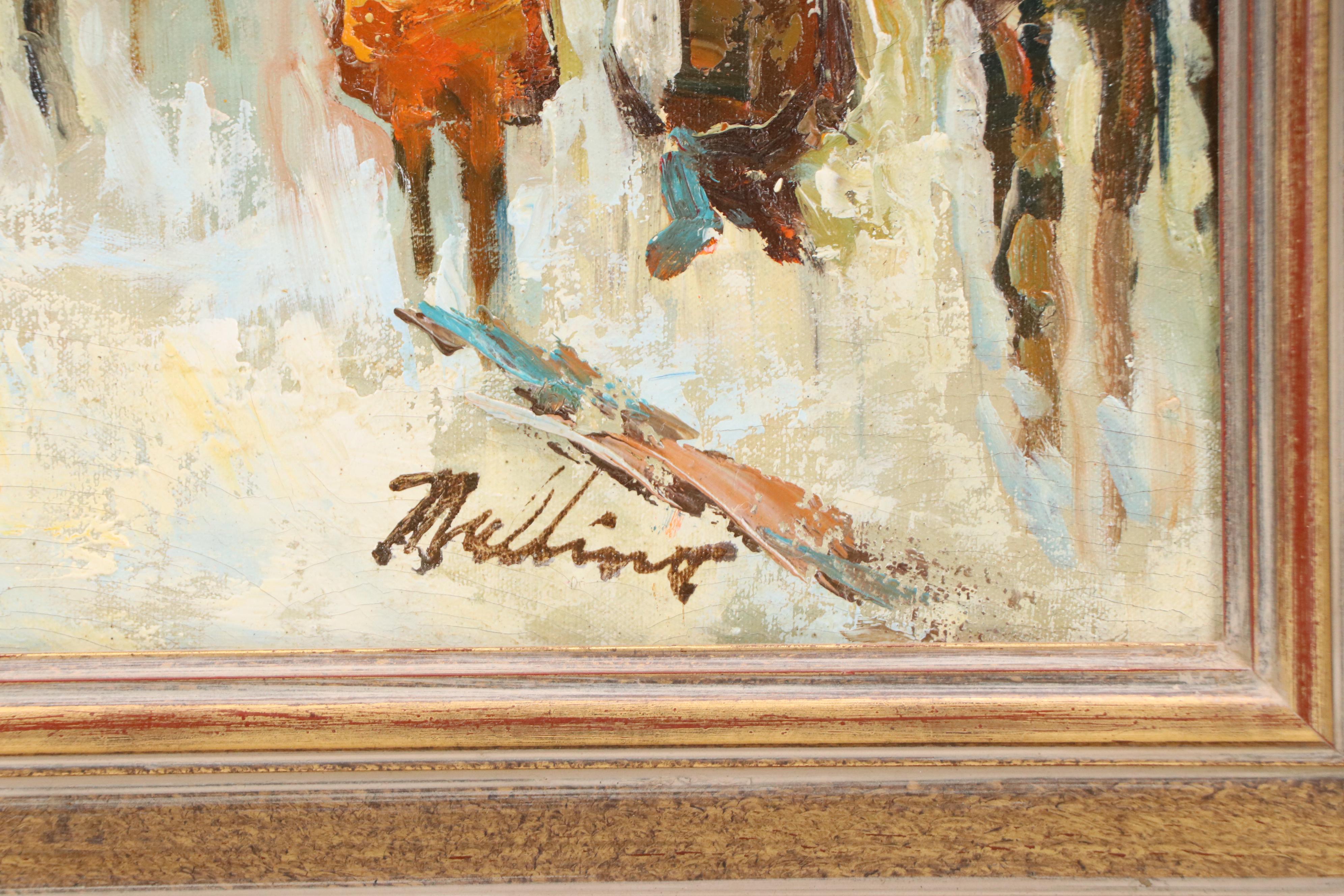 Maltino Impressionist Style Oil Painting "Winter in Paris"