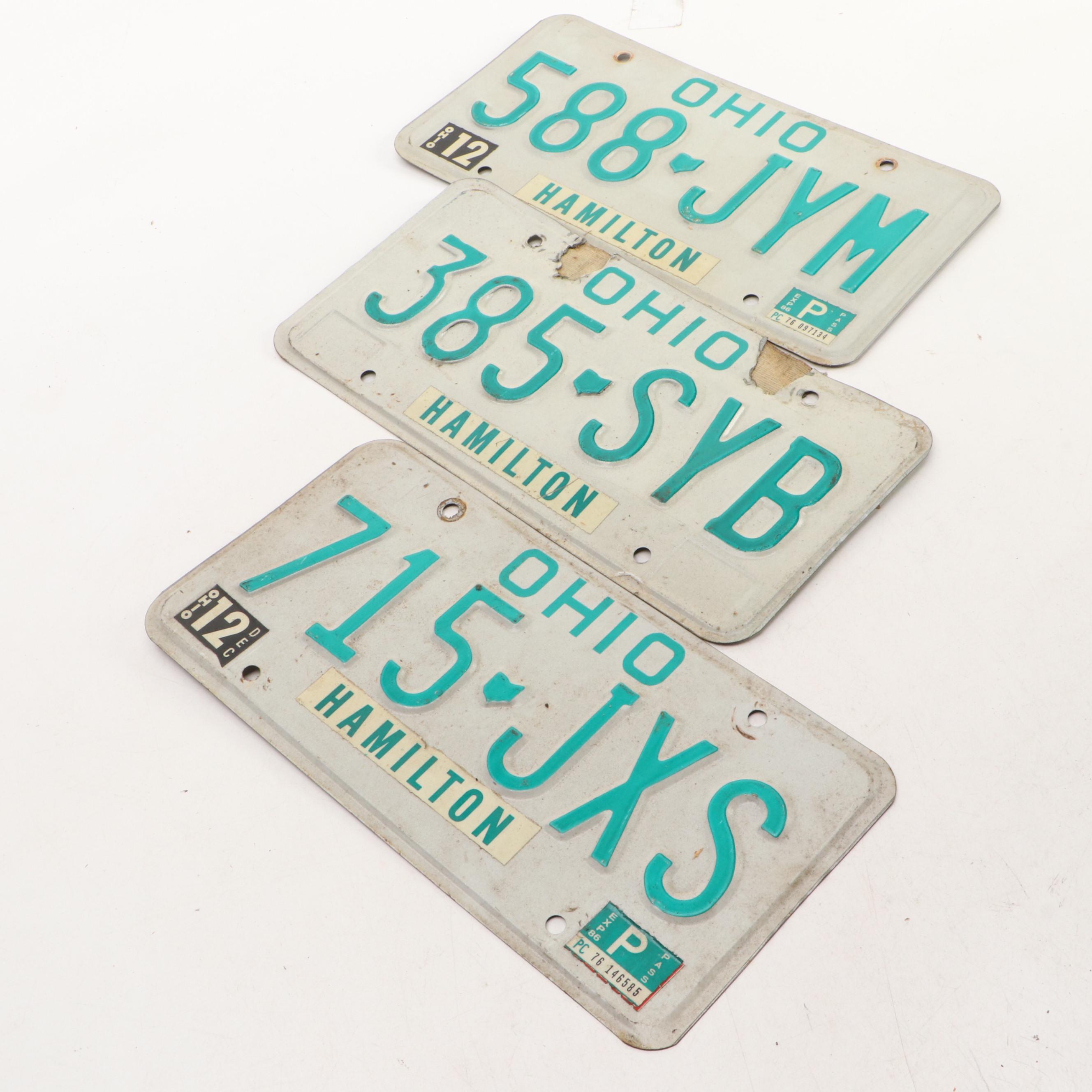 Ohio Farm, Trailer and Vehicle License Plates and Diecast Toy Cars