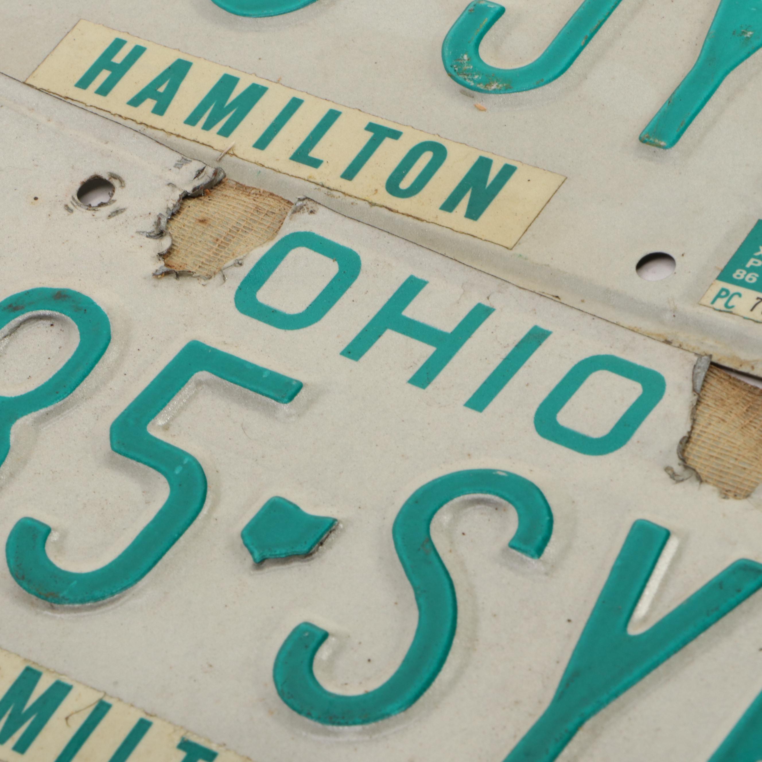 Ohio Farm, Trailer and Vehicle License Plates and Diecast Toy Cars