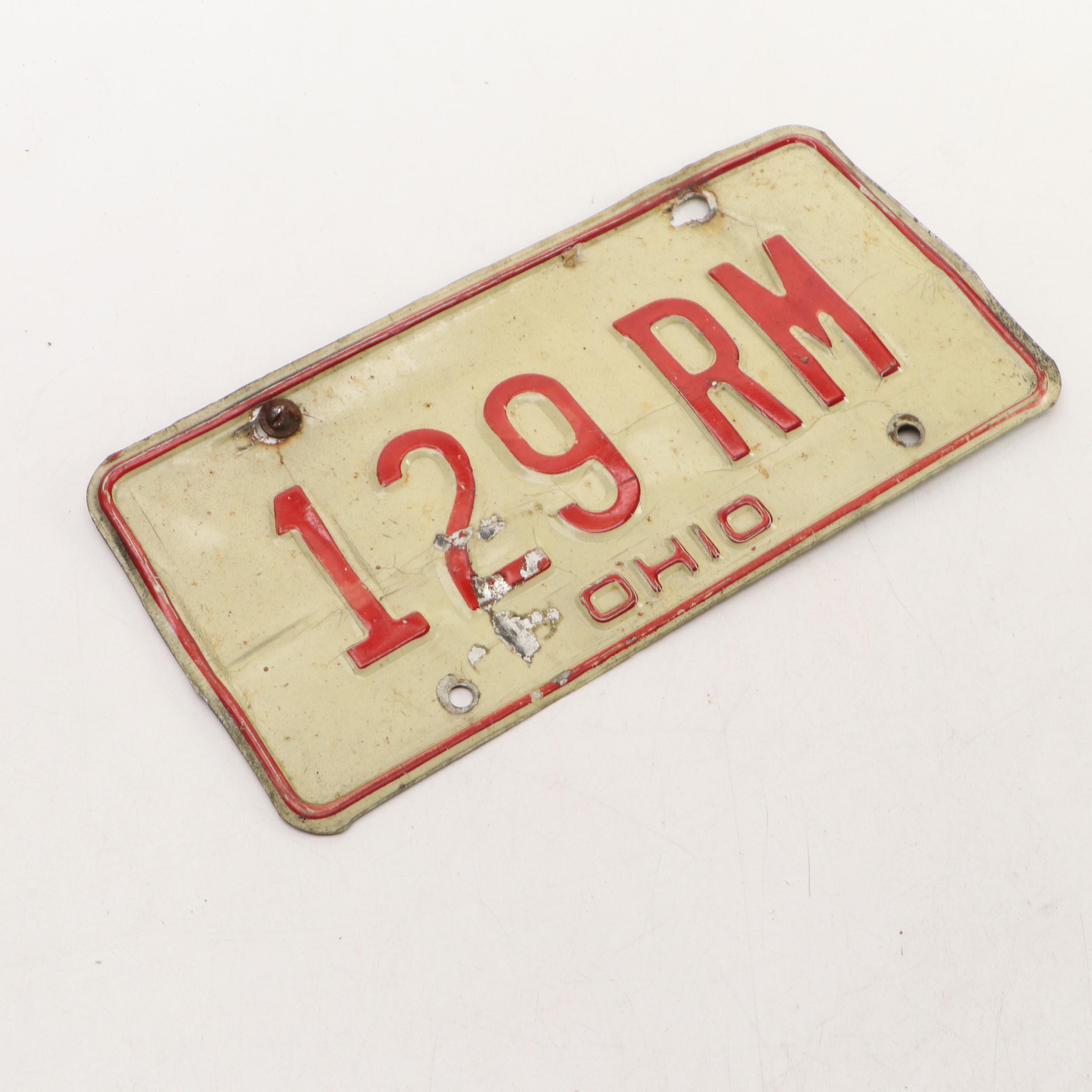 Ohio Farm, Trailer and Vehicle License Plates and Diecast Toy Cars