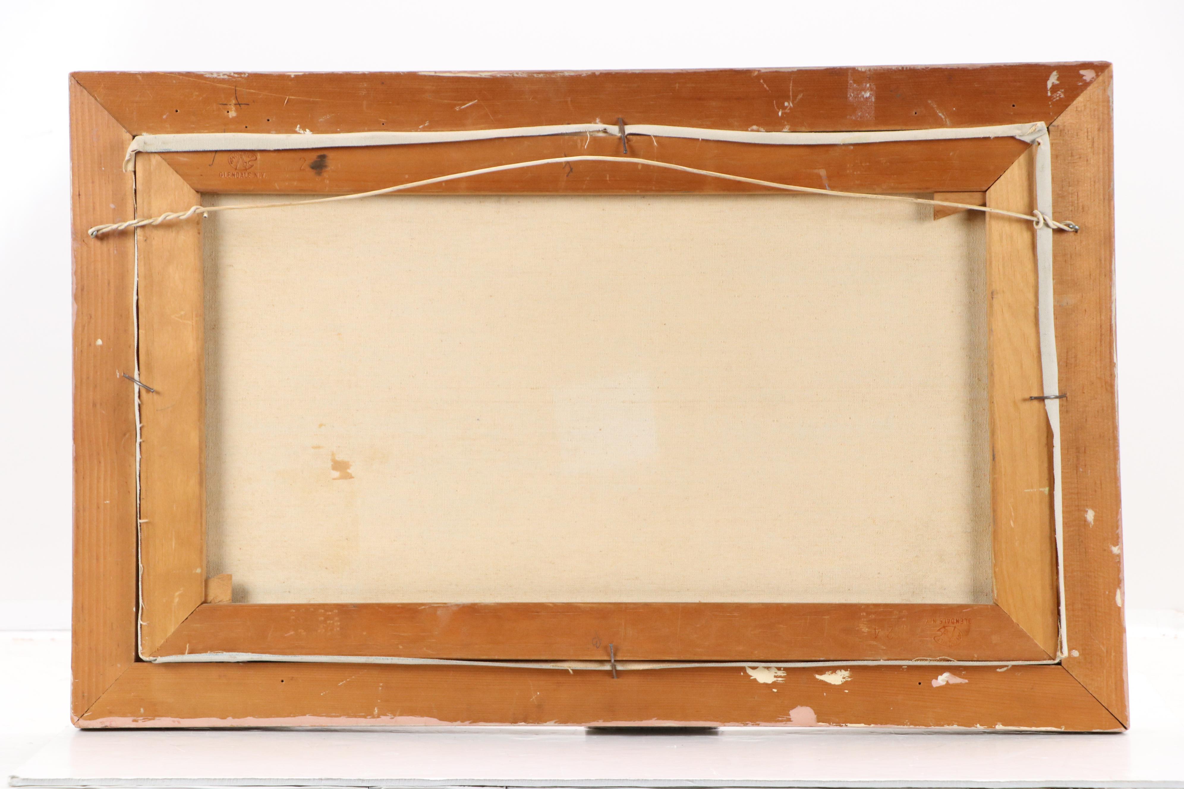 Gallagher Oil Painting of Rural Landscape with Farm