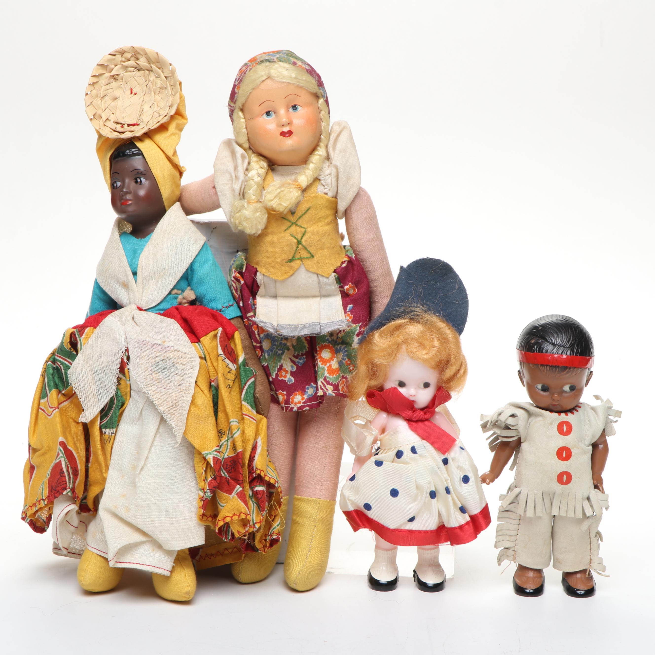 "La Belle Creole" Handmade Haitian Doll with More Dolls and Clothing