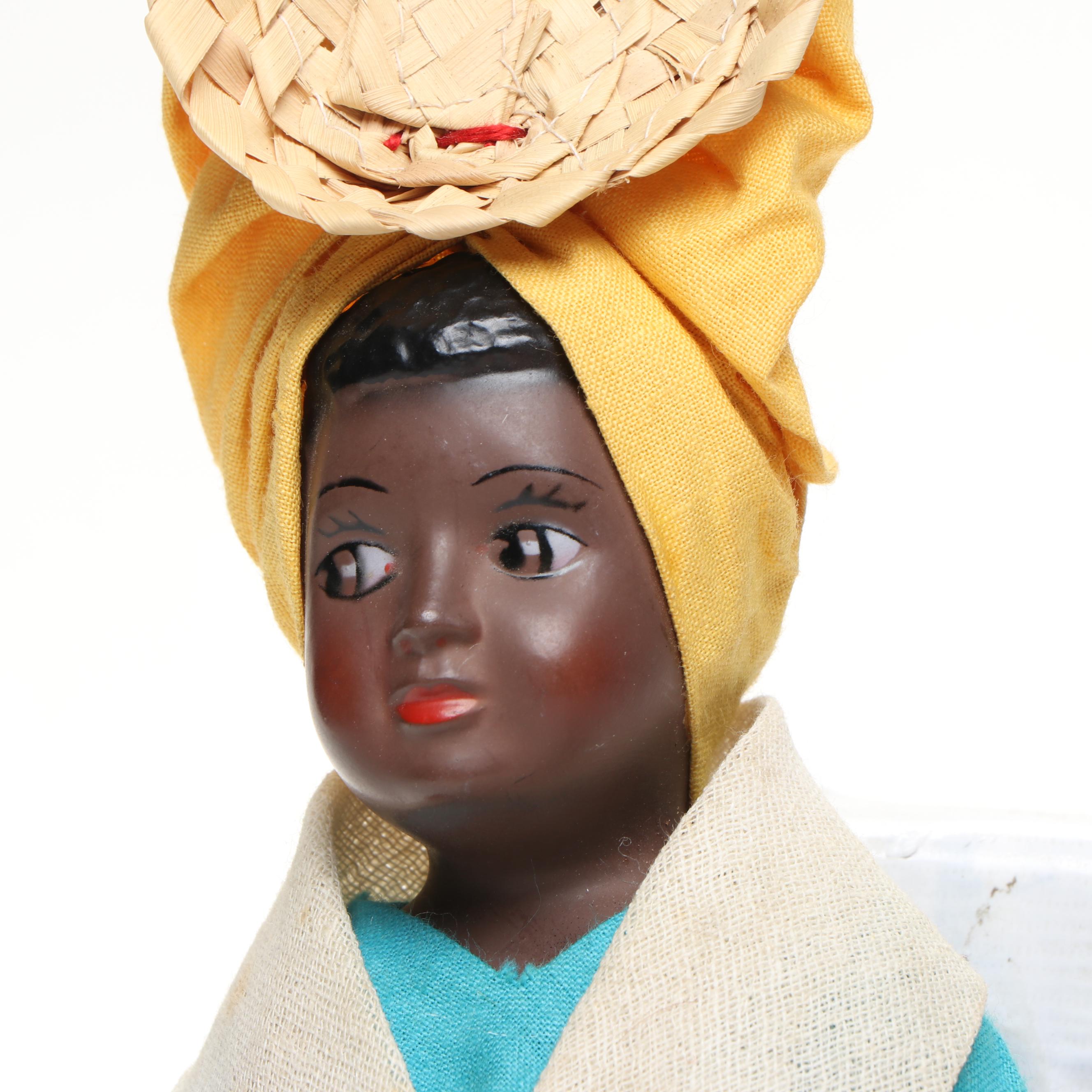 "La Belle Creole" Handmade Haitian Doll with More Dolls and Clothing