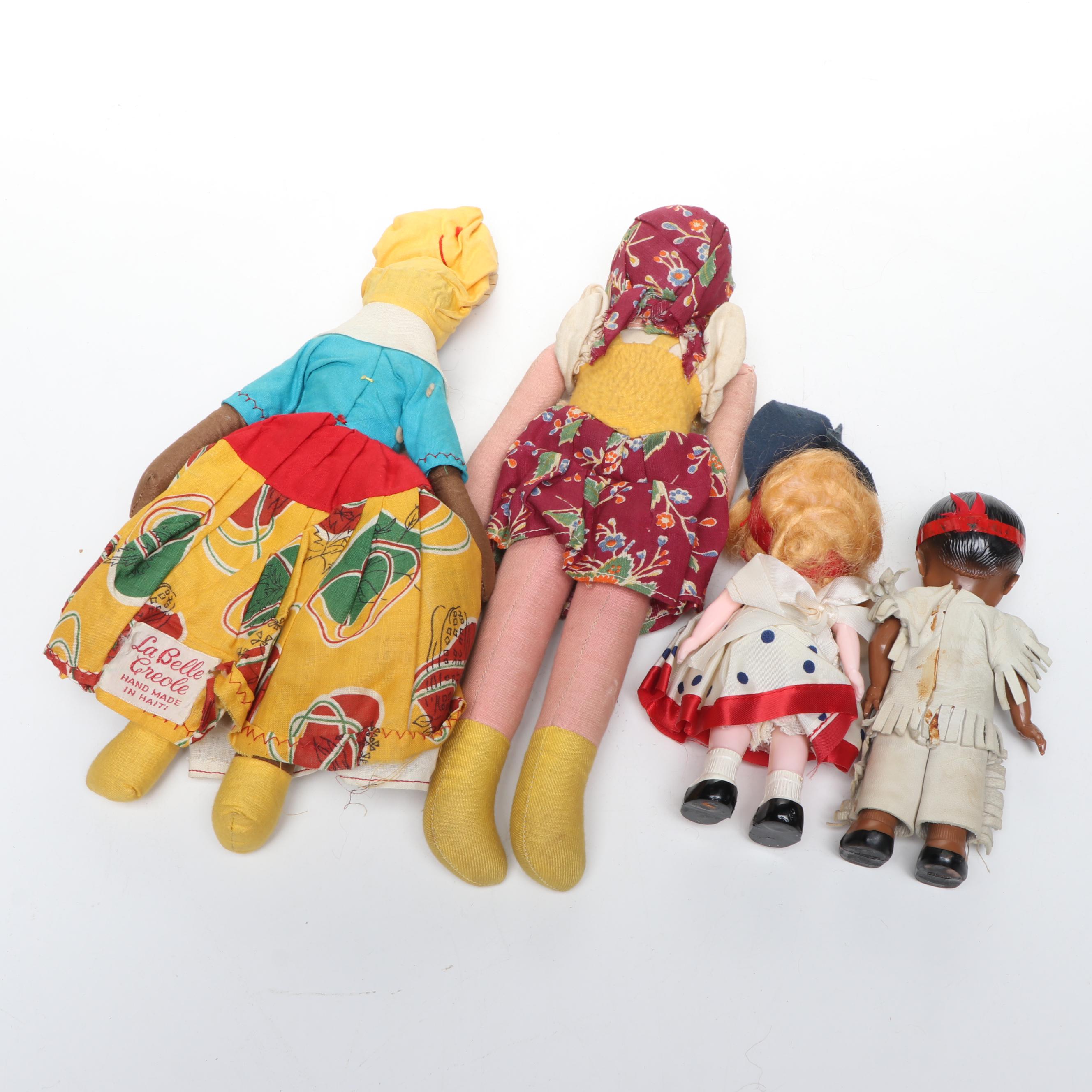 "La Belle Creole" Handmade Haitian Doll with More Dolls and Clothing