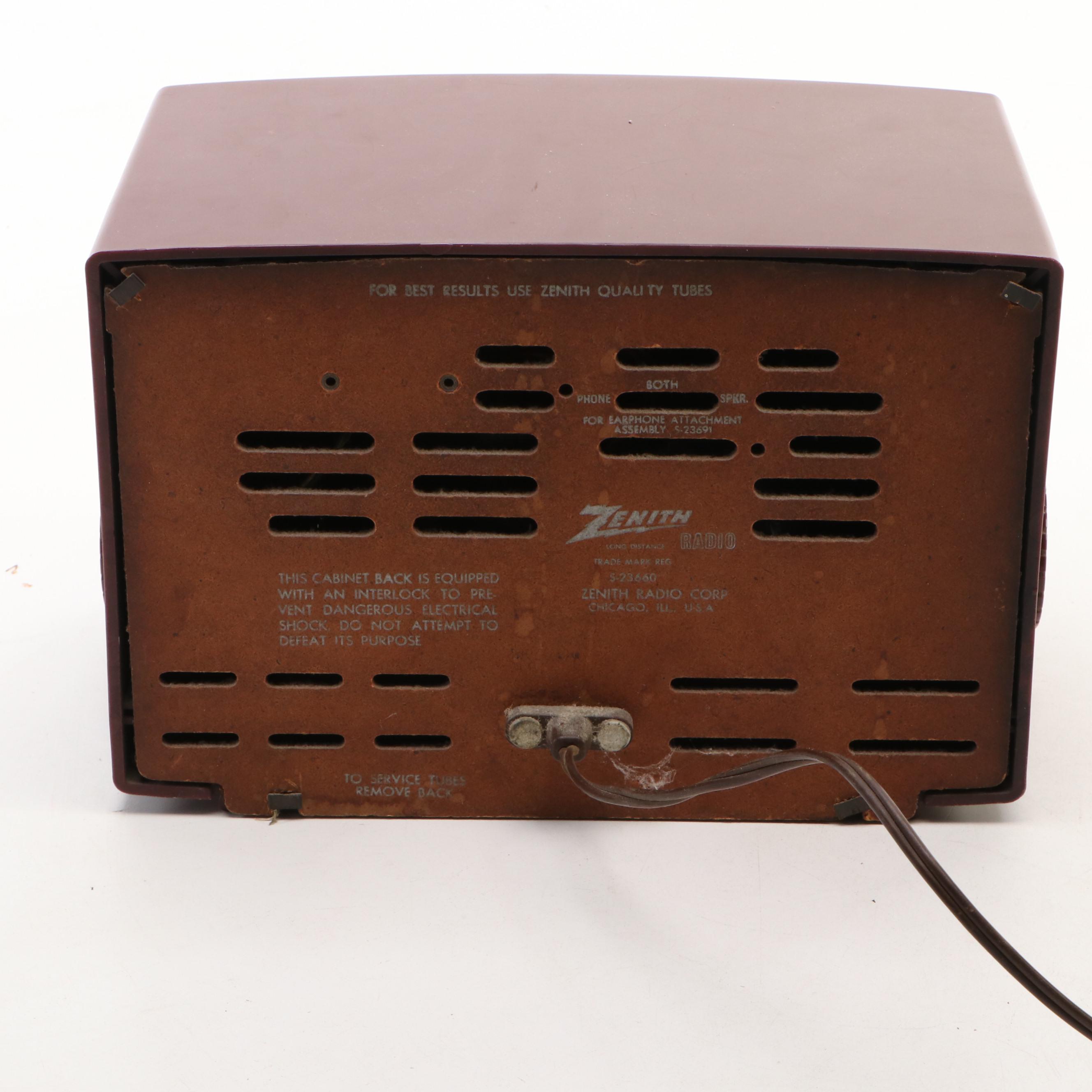 Zenith and General Electric Tabletop Radios