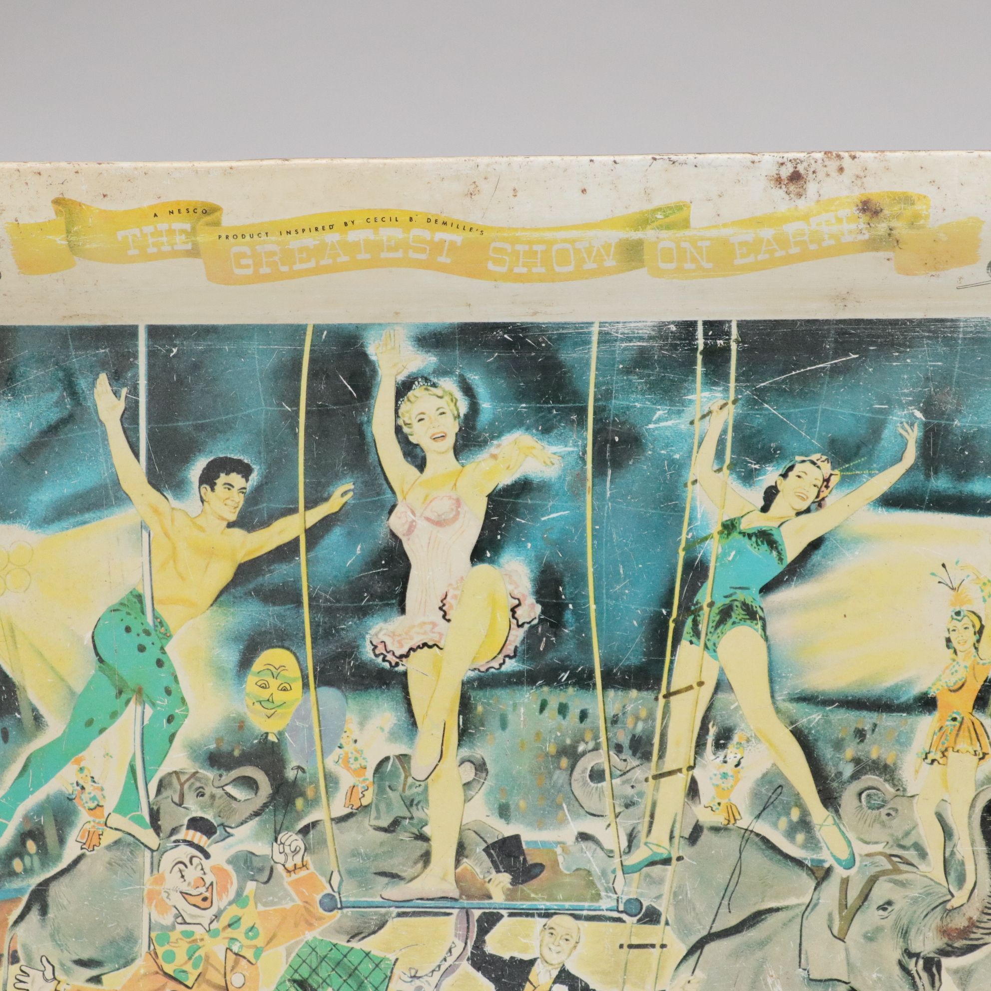 "The Greatest Show on Earth" Tray with Circus Themed Wind-Up Toys and More