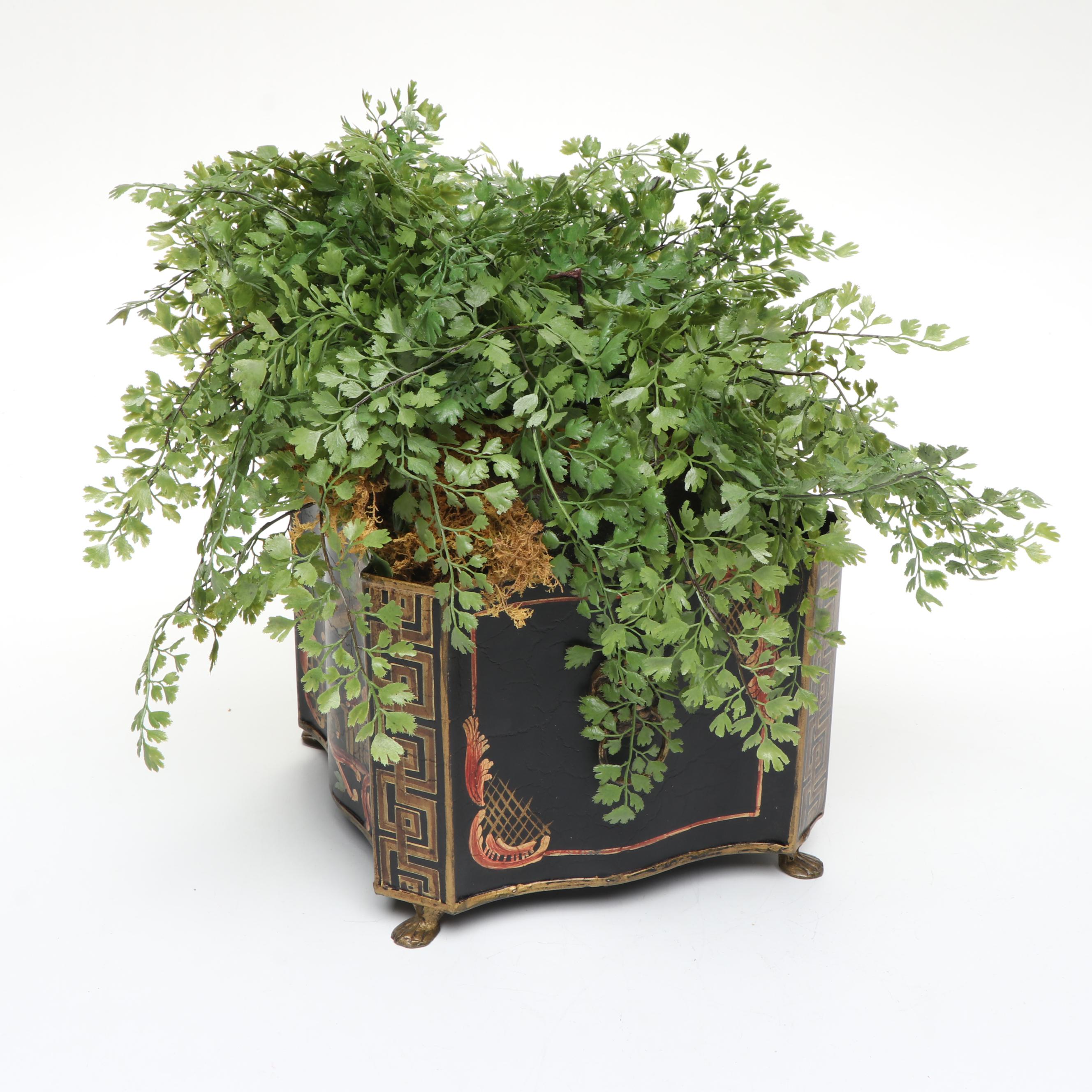 Faux Potted Plant with Spode "Chrysanthemum" Plates and More Home Décor