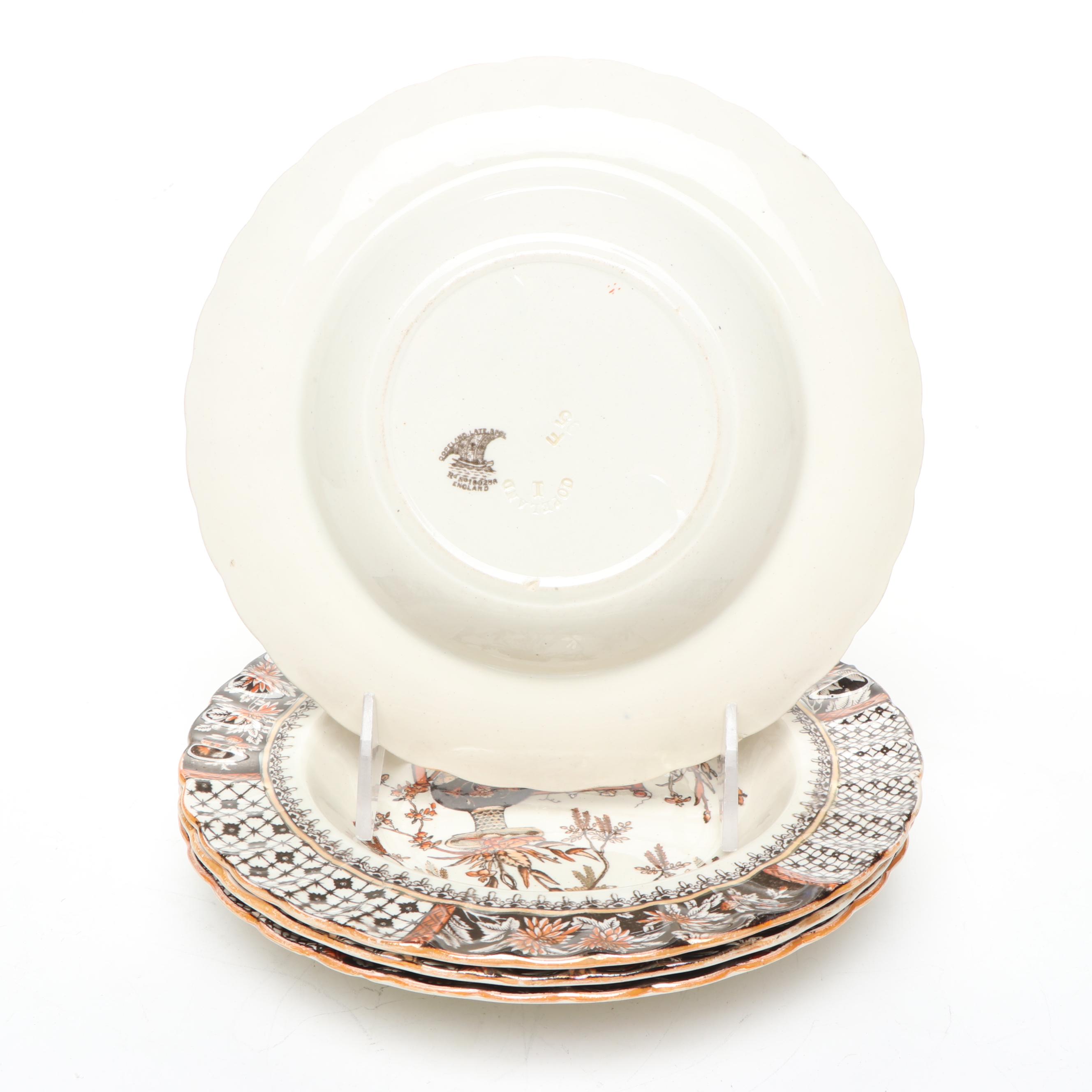 Faux Potted Plant with Spode "Chrysanthemum" Plates and More Home Décor