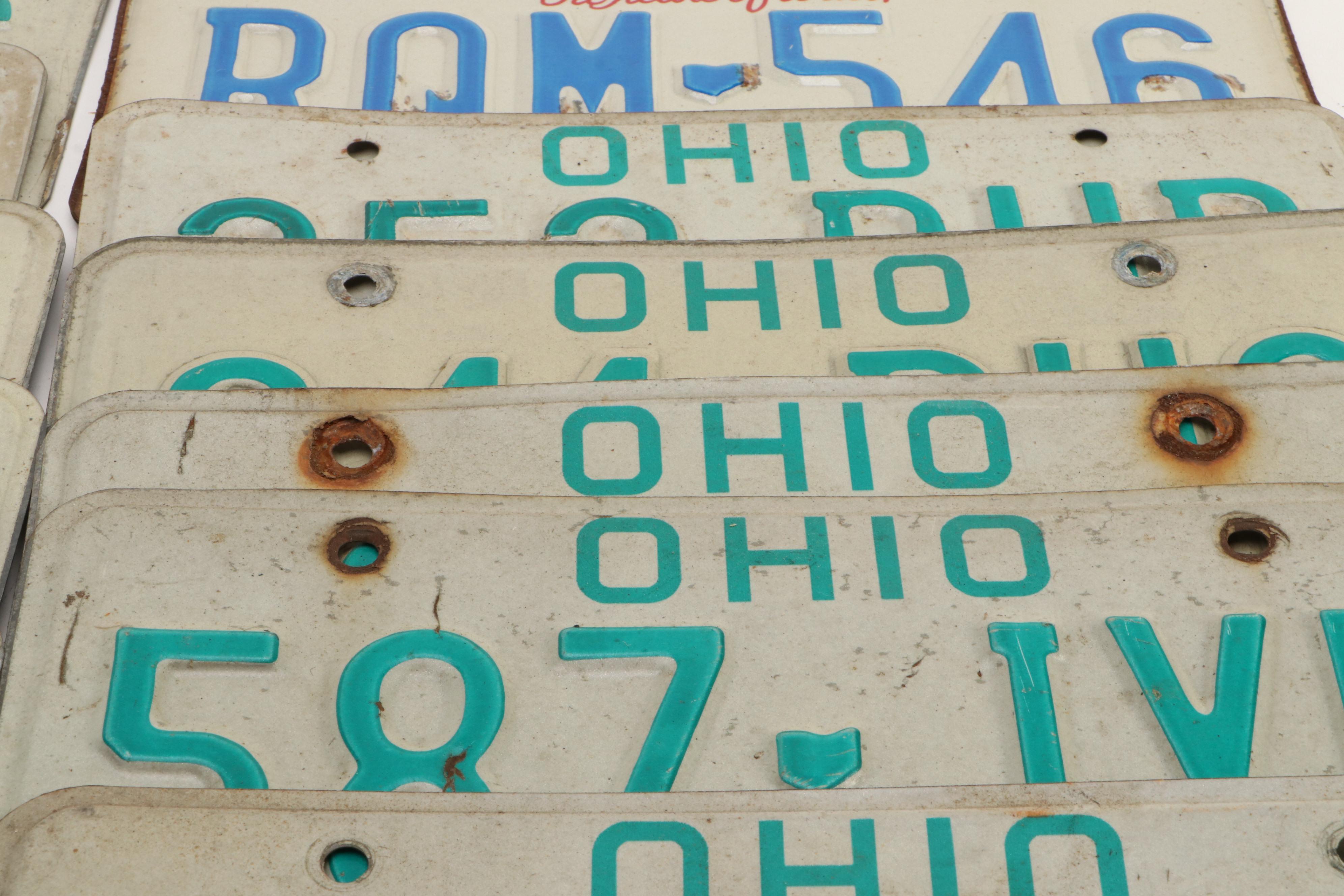 Ohio License Plates, 1970s-Contemporary