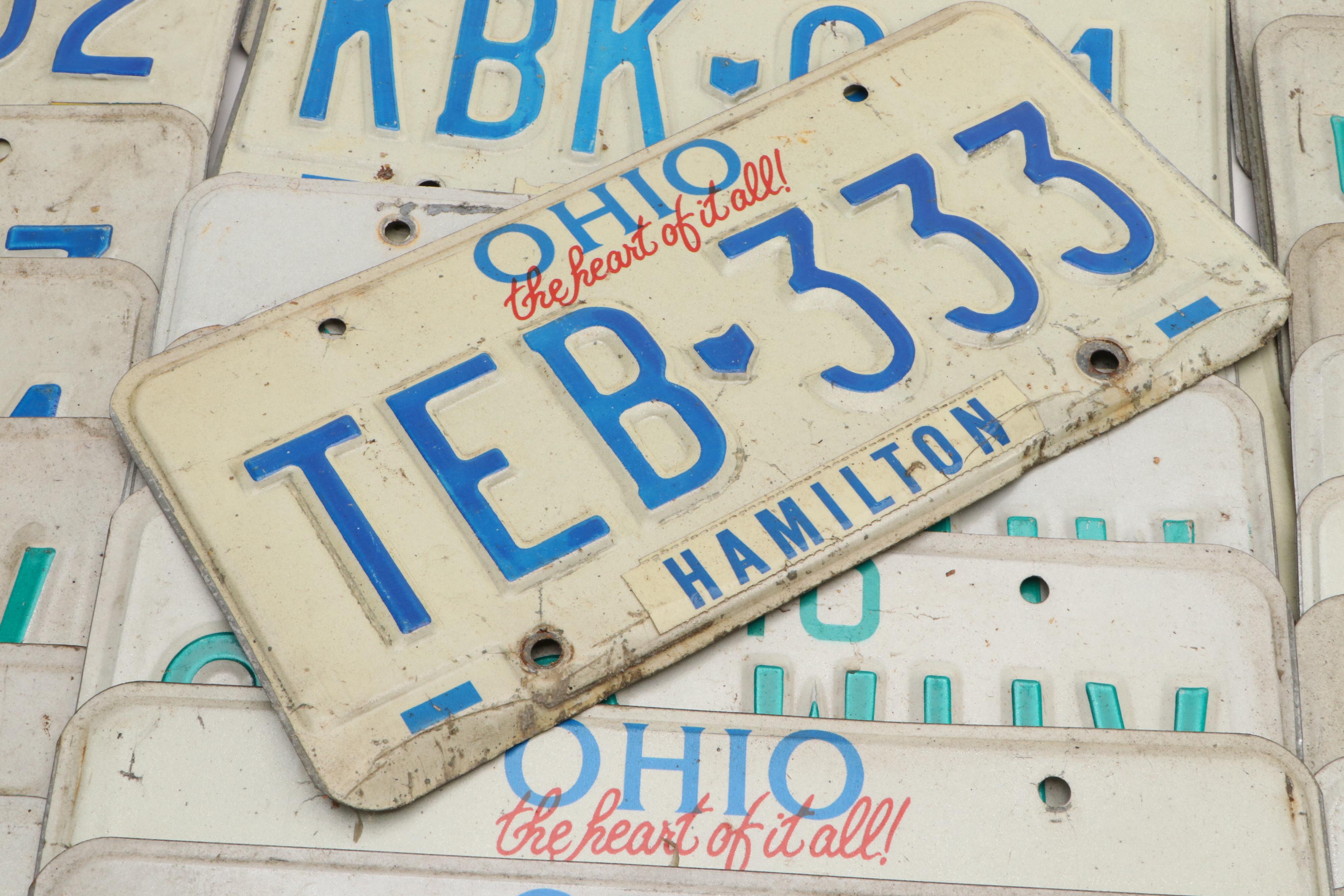 Ohio License Plates, 1970s-Contemporary