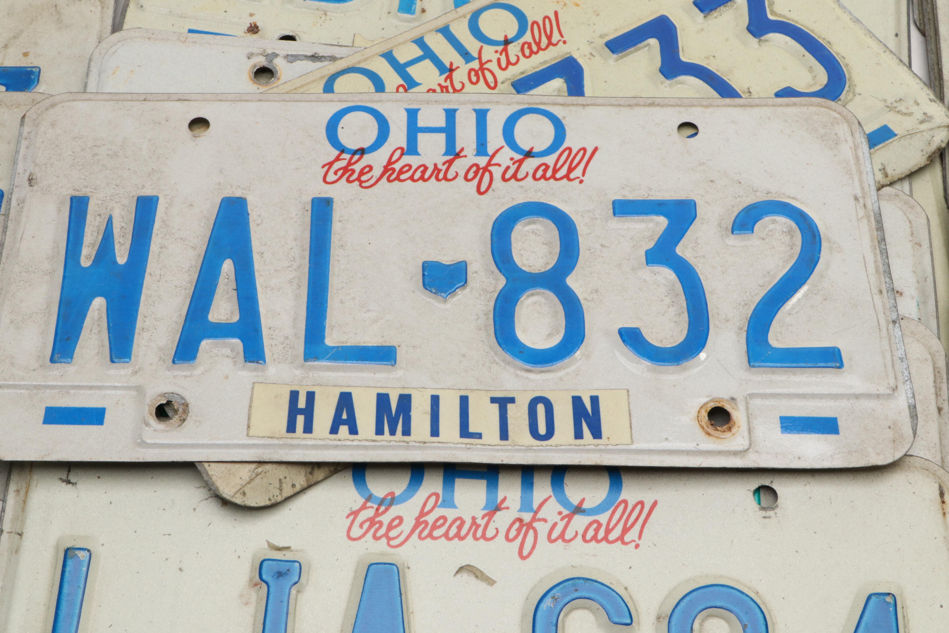 Ohio License Plates, 1970s-Contemporary