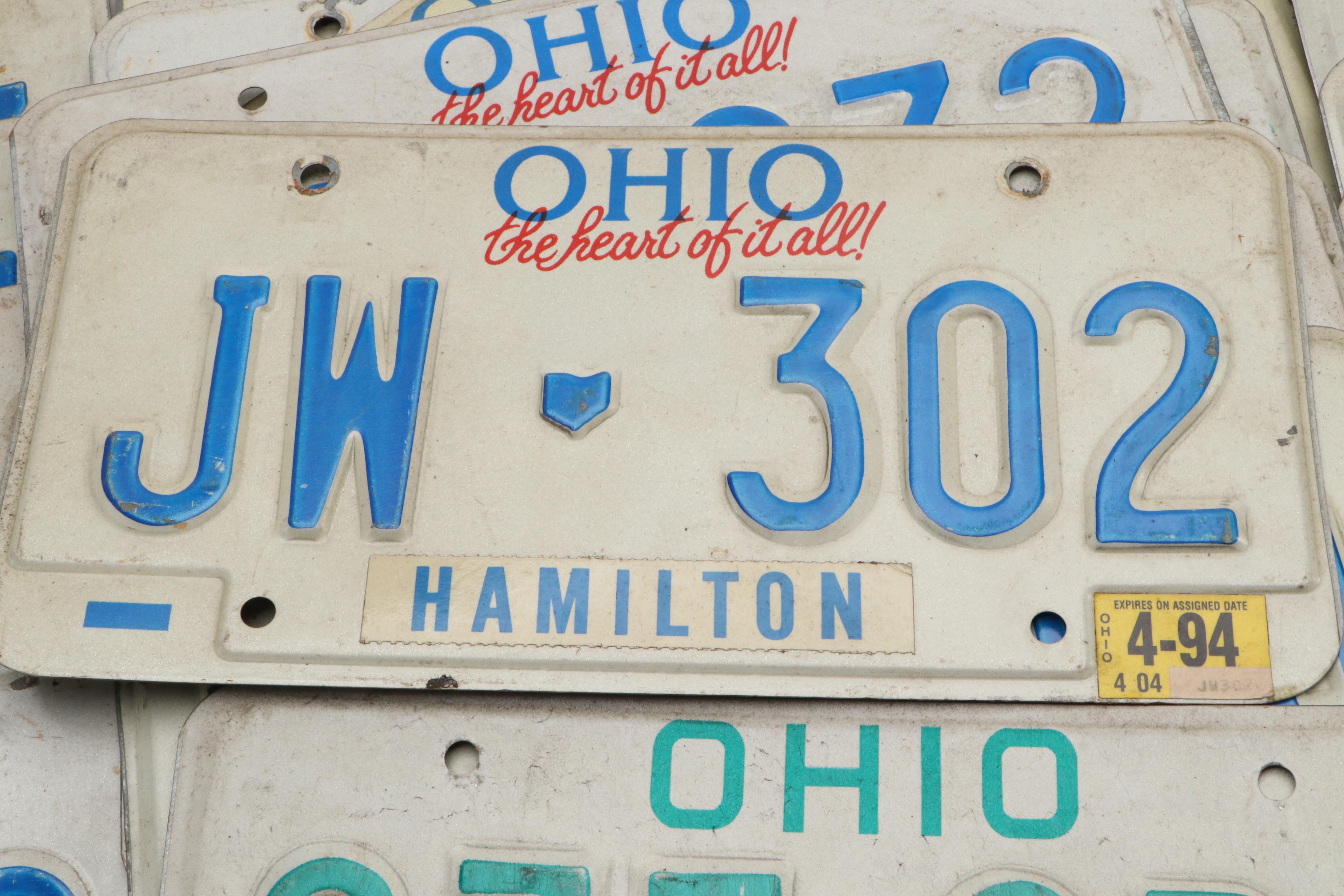 Ohio License Plates, 1970s-Contemporary