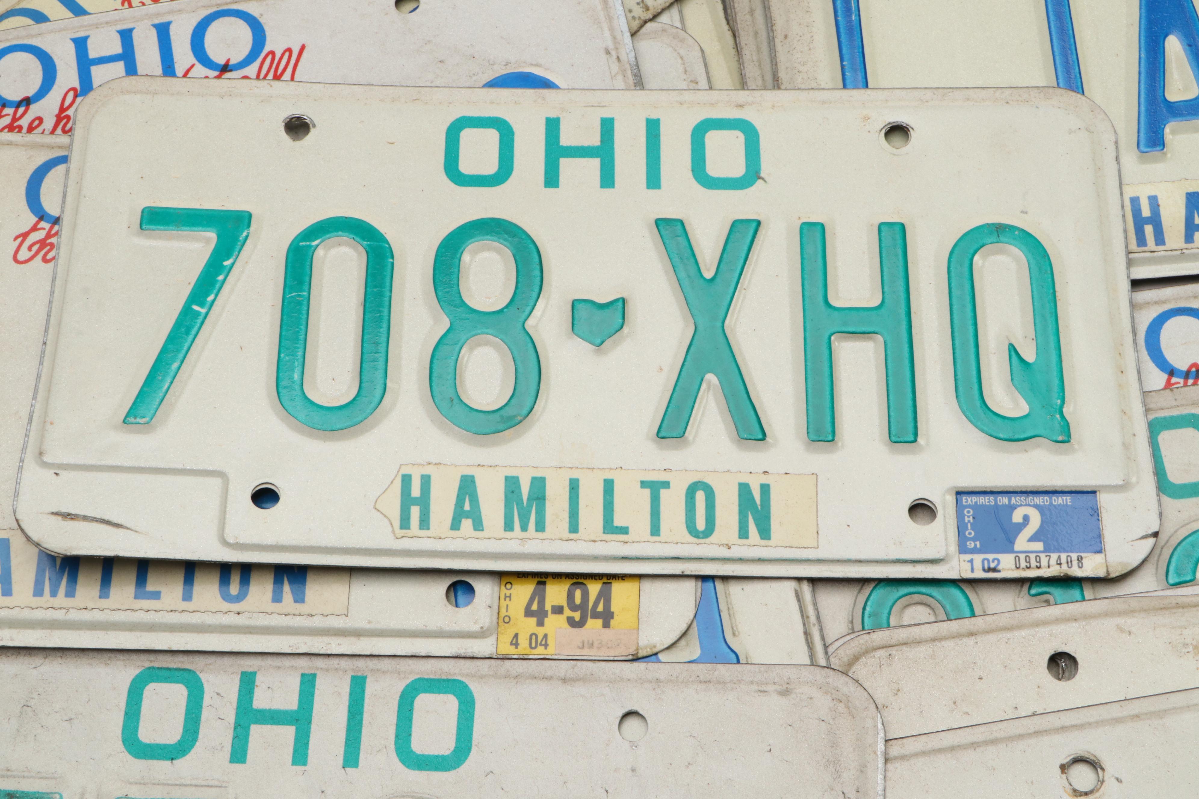 Ohio License Plates, 1970s-Contemporary