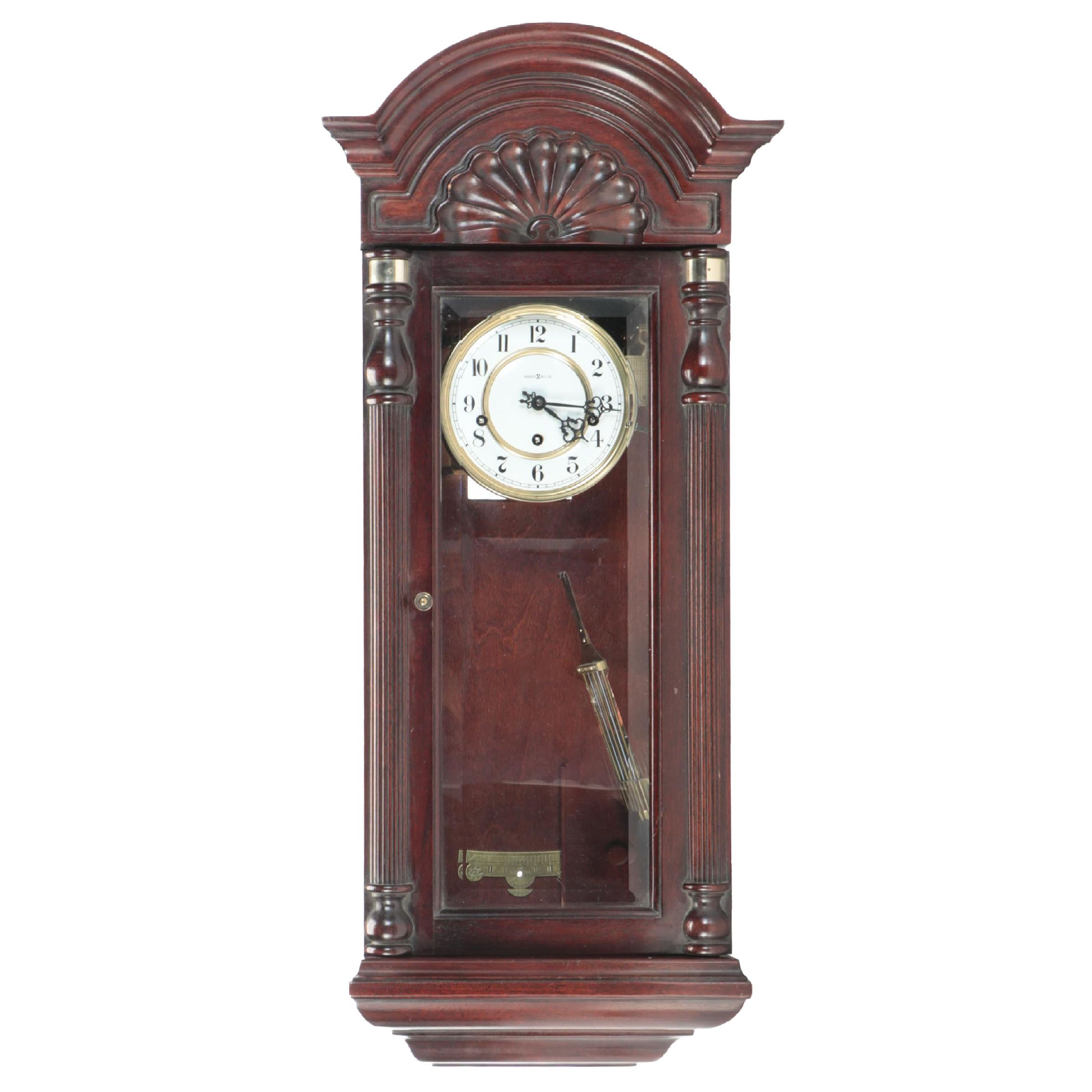 Howard Miller "Jennison" Mahogany Finish Wall Clock