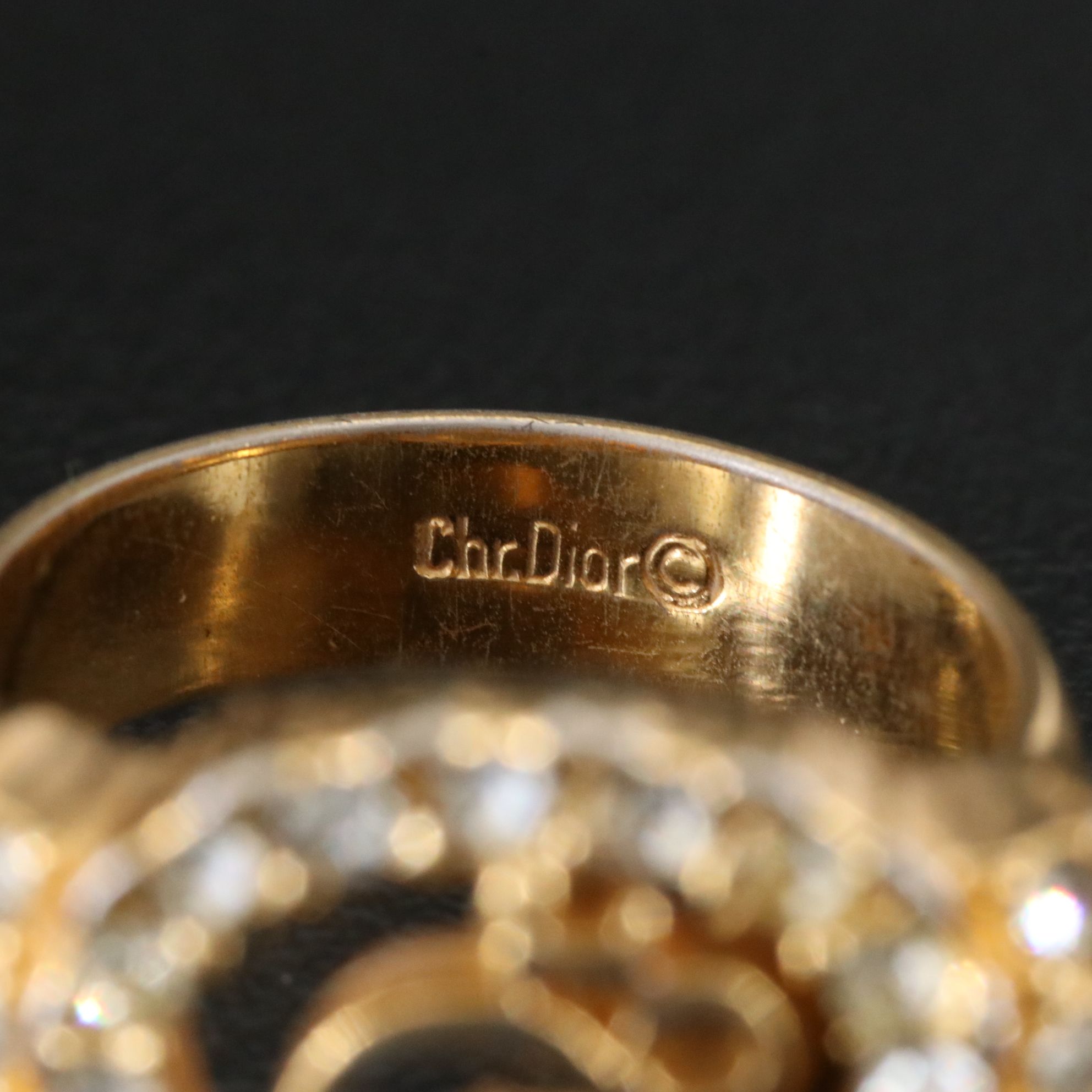 Dior Logo Crystal Ring