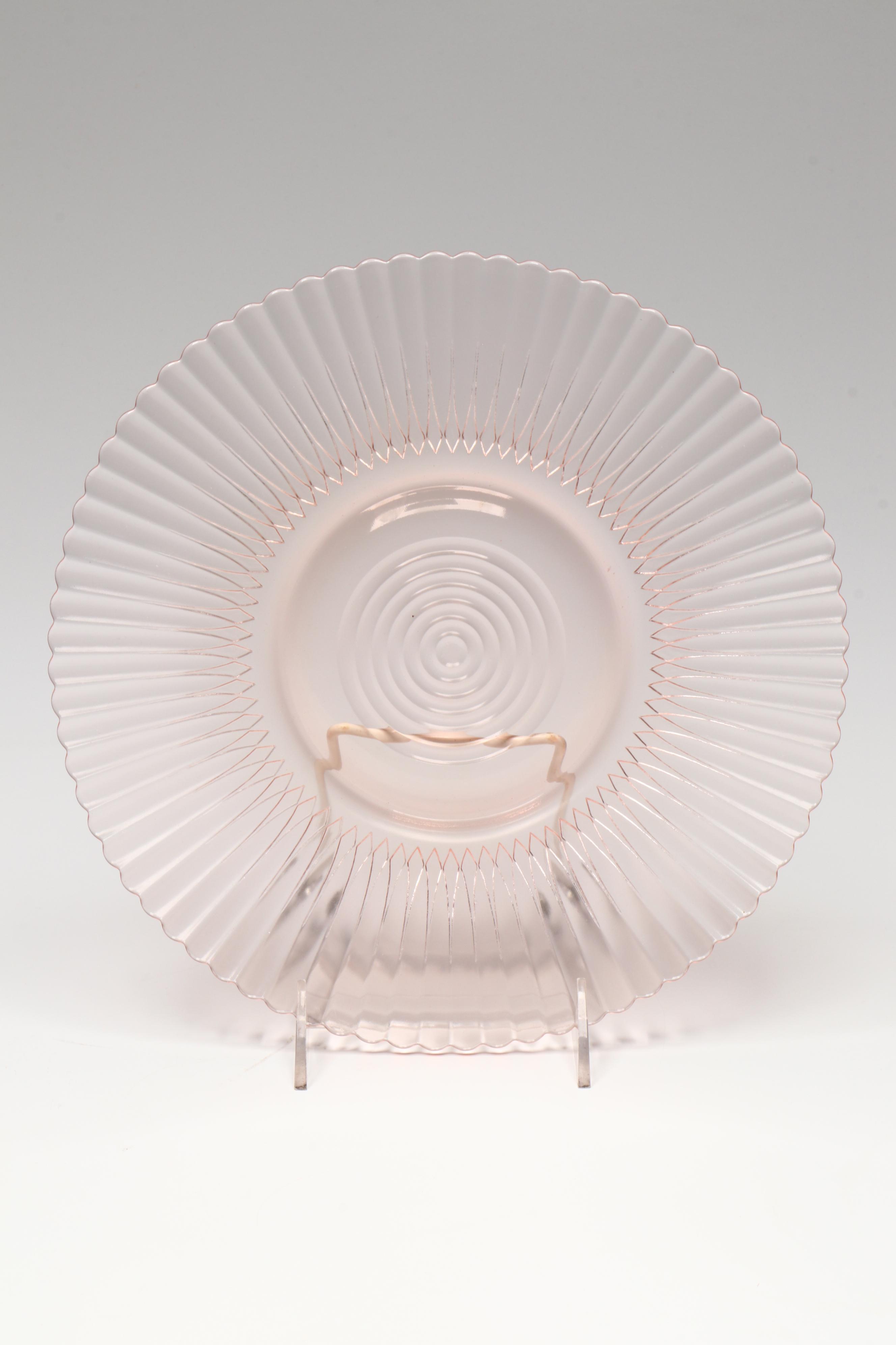 Jeannette "Cherry Blossom Pink" and More Depression Glass with Other Tableware
