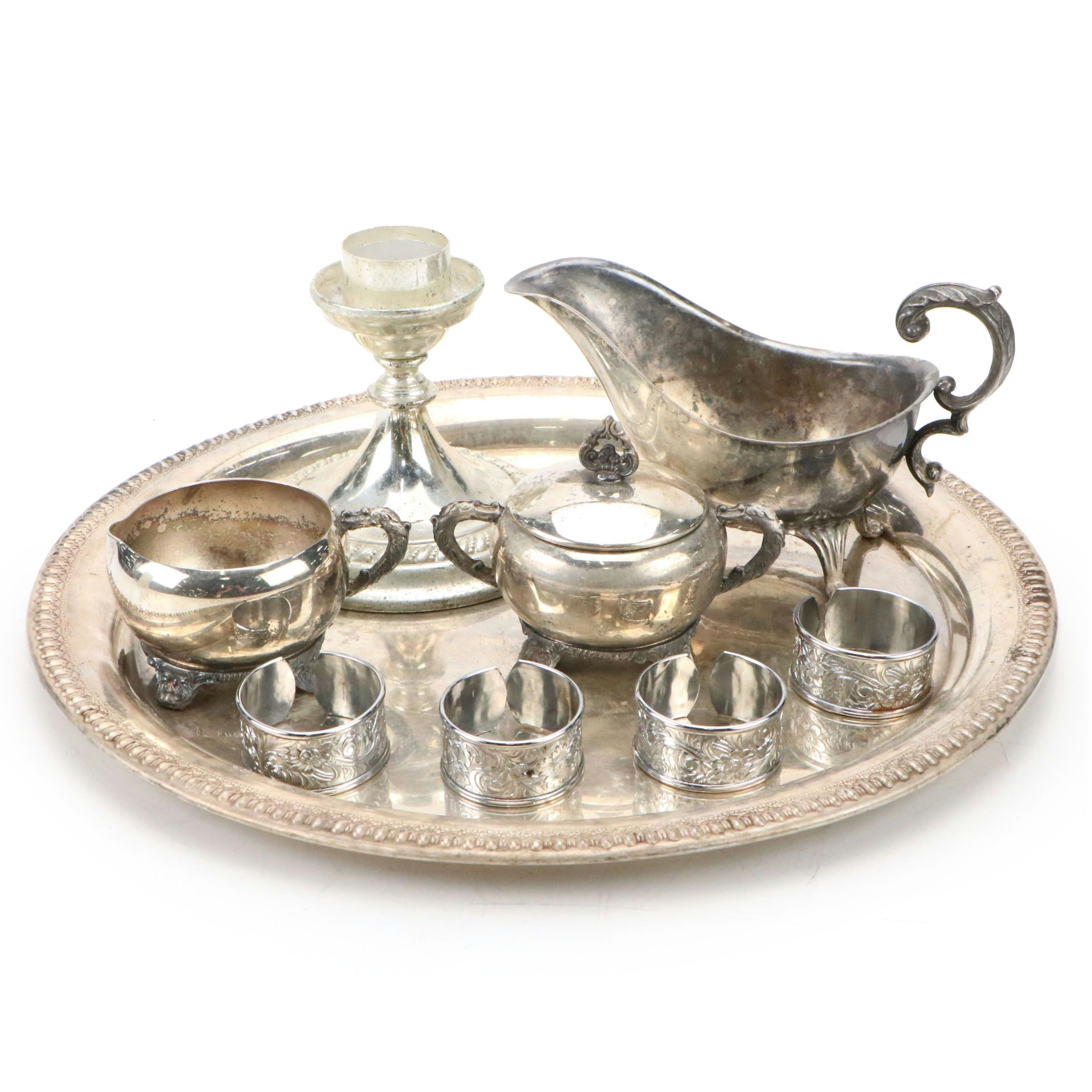 W & S Blackinton, Wilcox, and Other Silver Plate Table Accessories