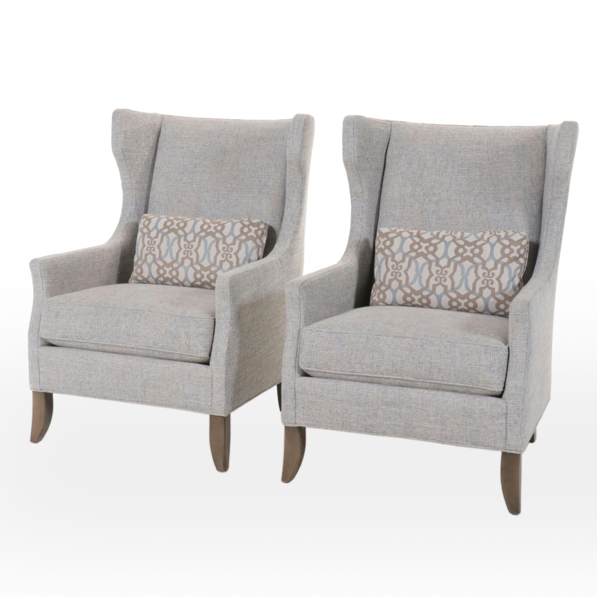 Pair of Contemporary Upholstered Fairfield Armchairs