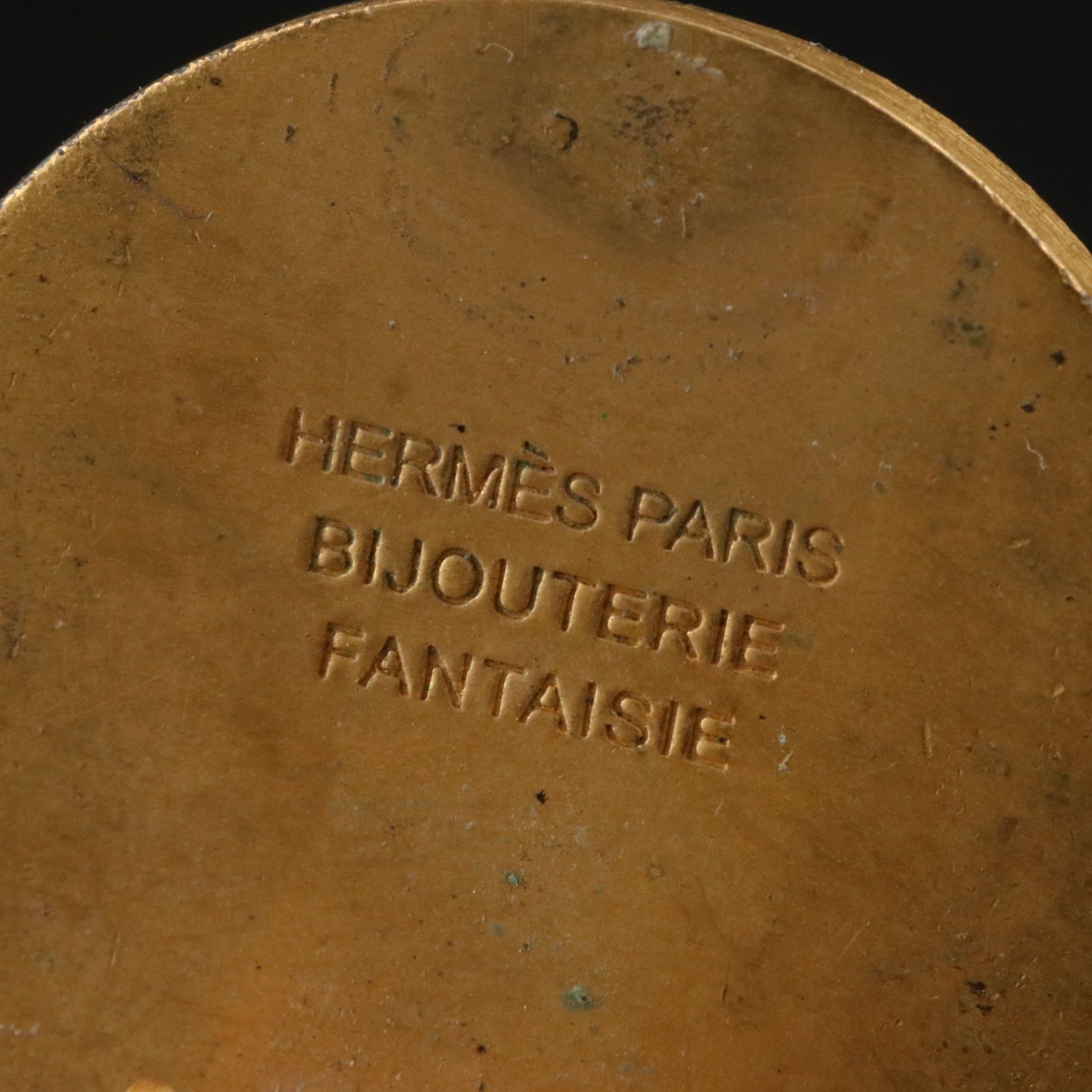 Hermès Clou de Selle Mother-of-Pearl Clip Earrings