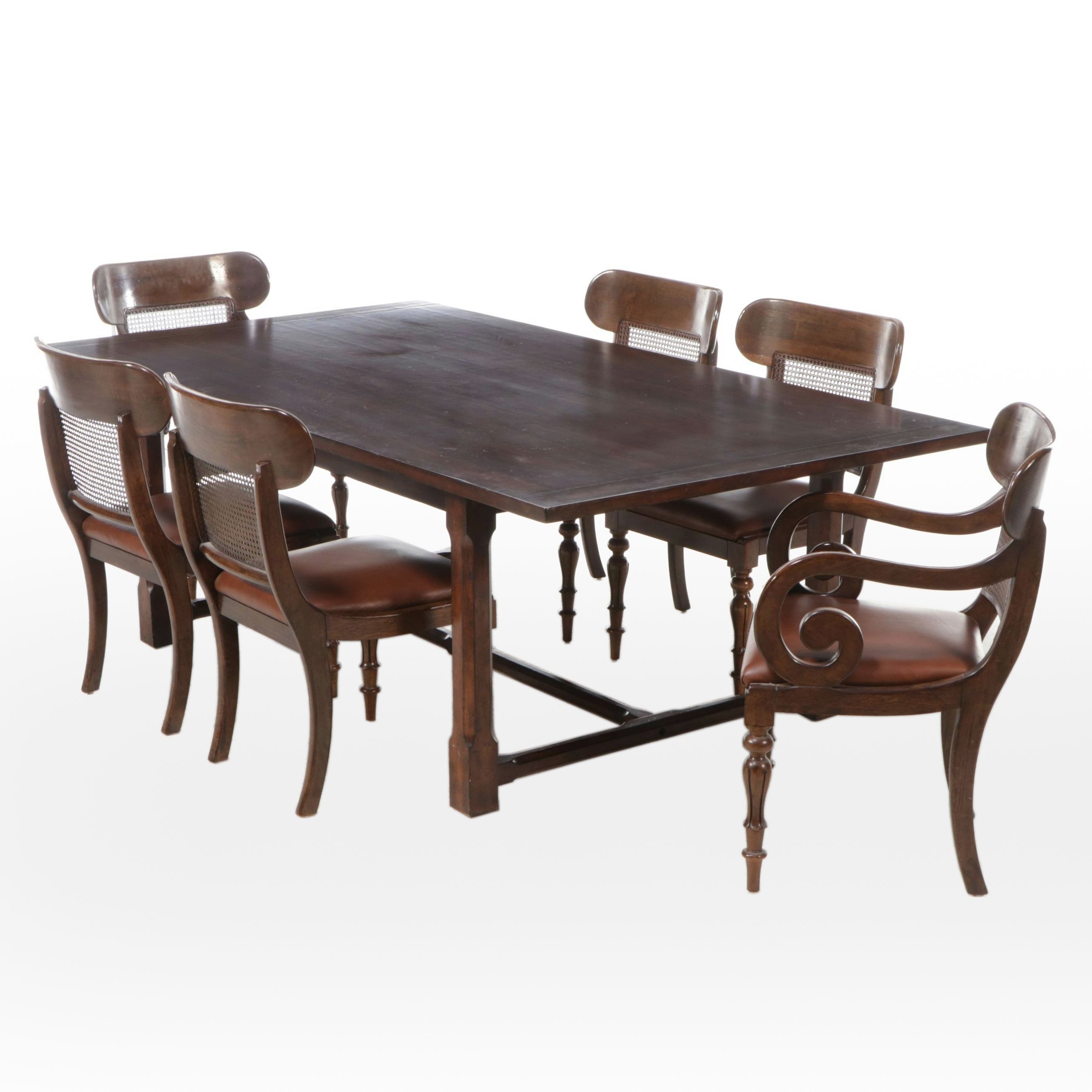 Ralph Lauren French Provincial Style Dining Table with Henredon Chairs