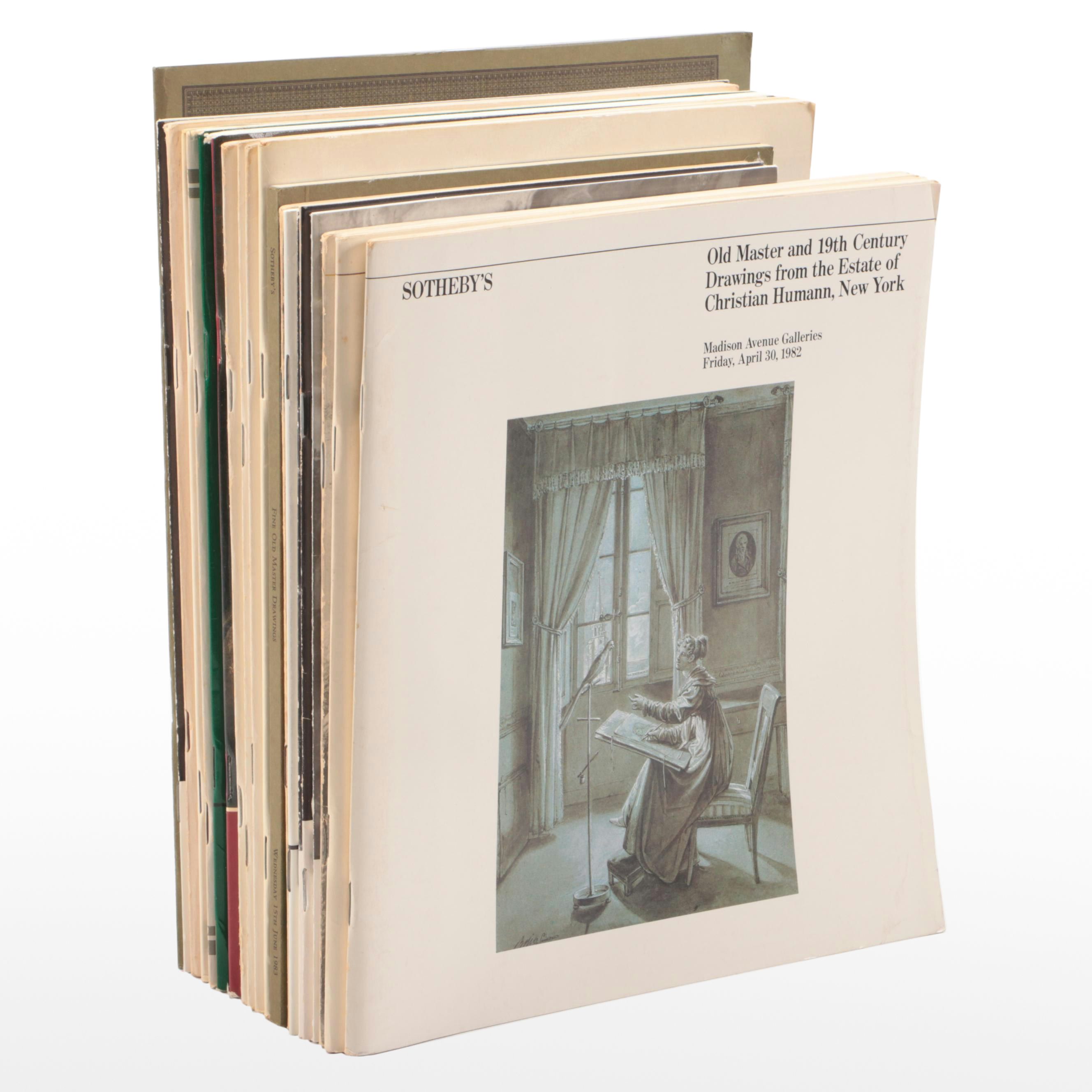 Sotheby's and Christie's Drawings and More Auction Catalogs, Late 20th C.