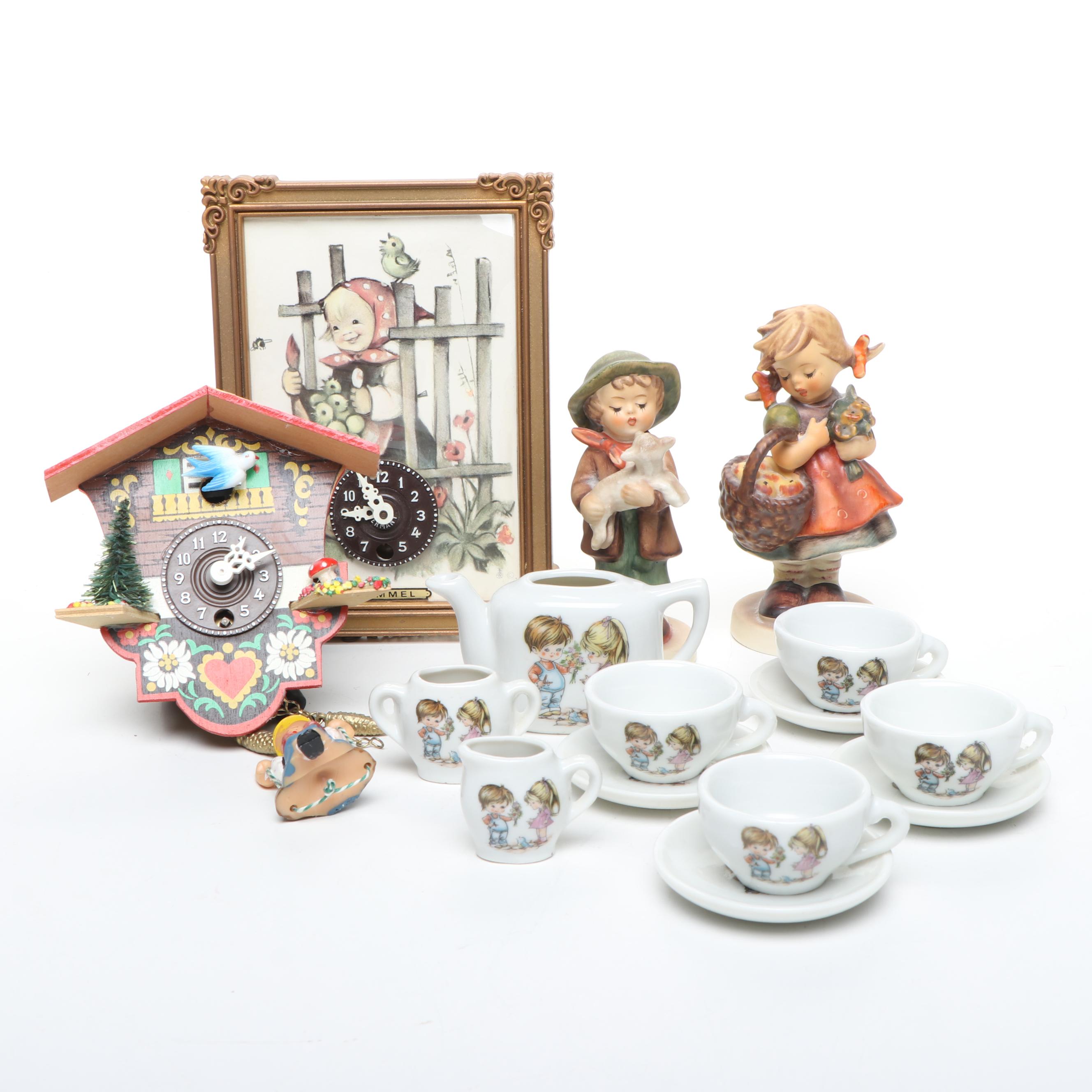 Goebel "The Lost Sheep" Porcelain Figurine with Other German Style Décor