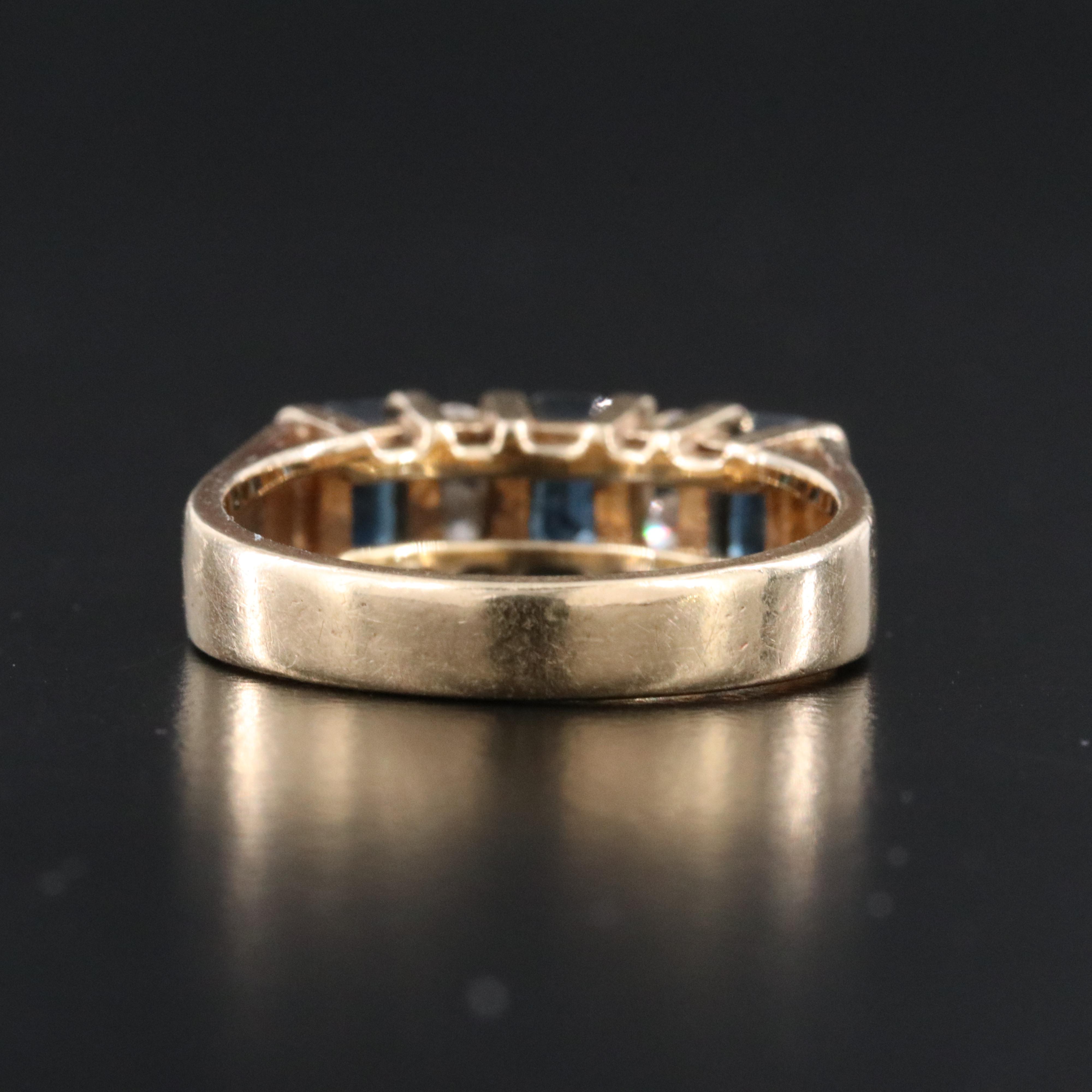 14K Sapphire and Diamond Ring