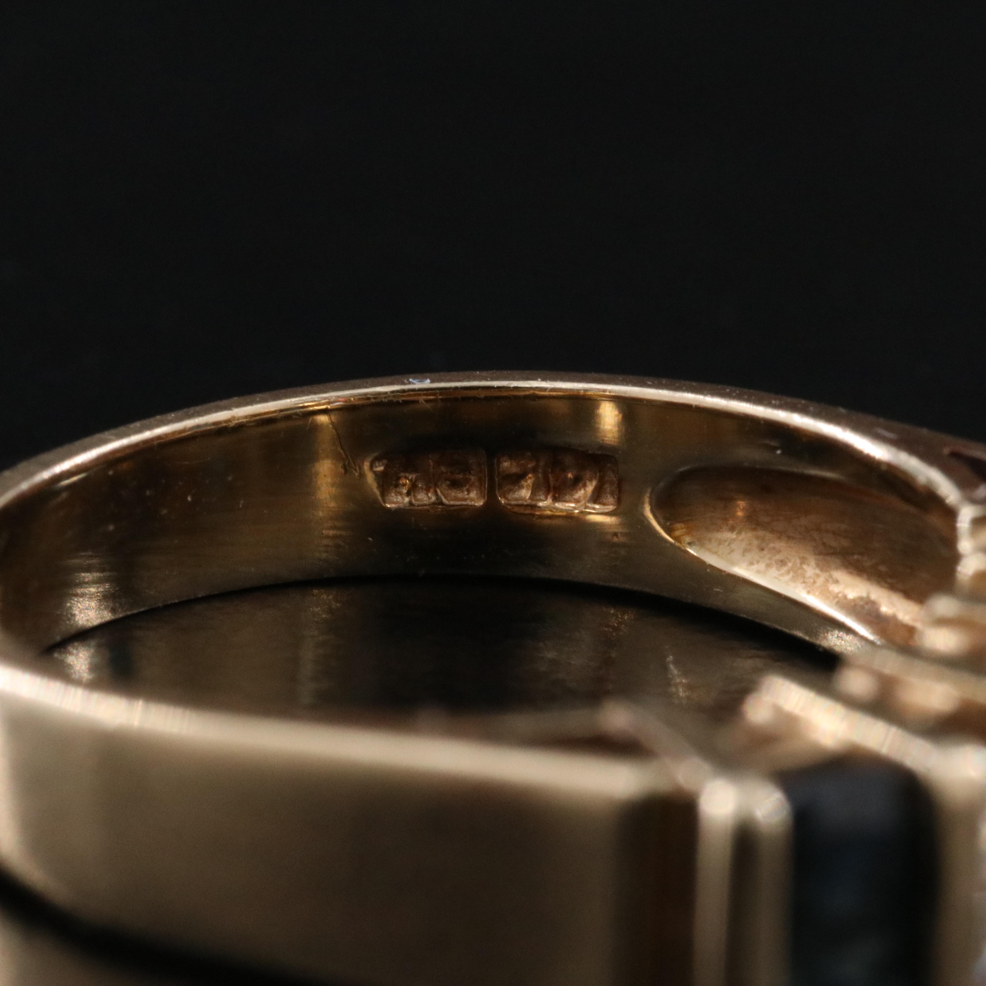 14K Sapphire and Diamond Ring