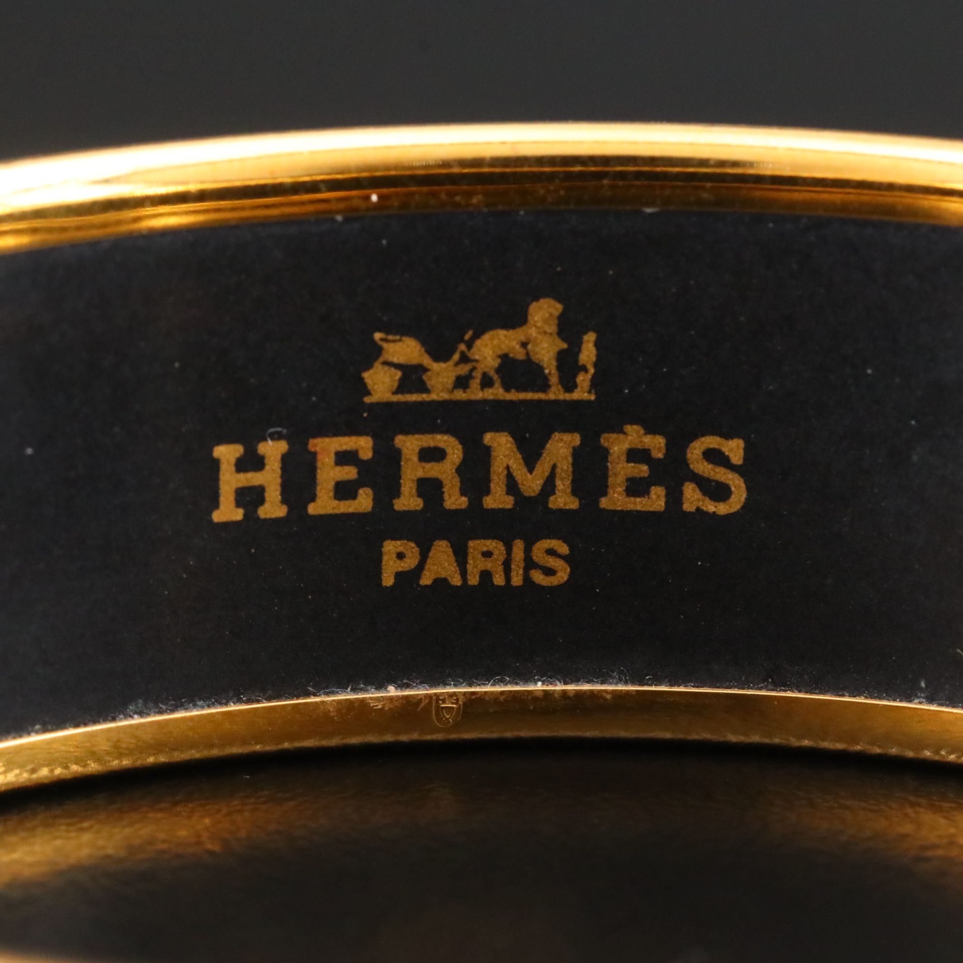 Hermès Wide Enamel Equestrian Bangle