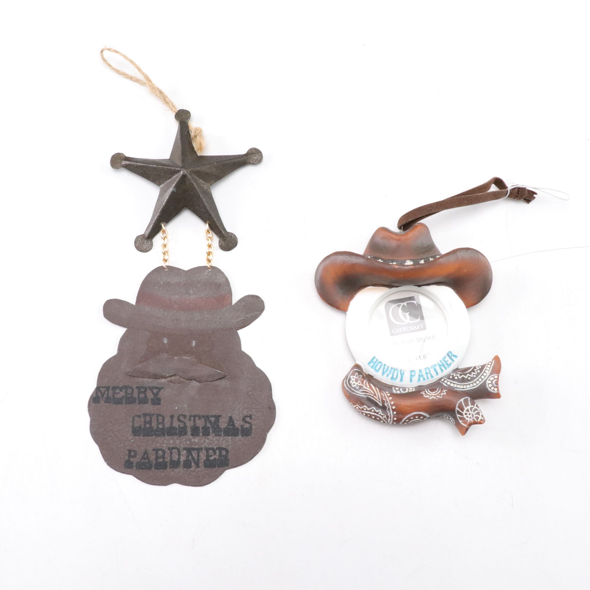 Cowboy & Horse Motif Christmas Tree Ornaments
