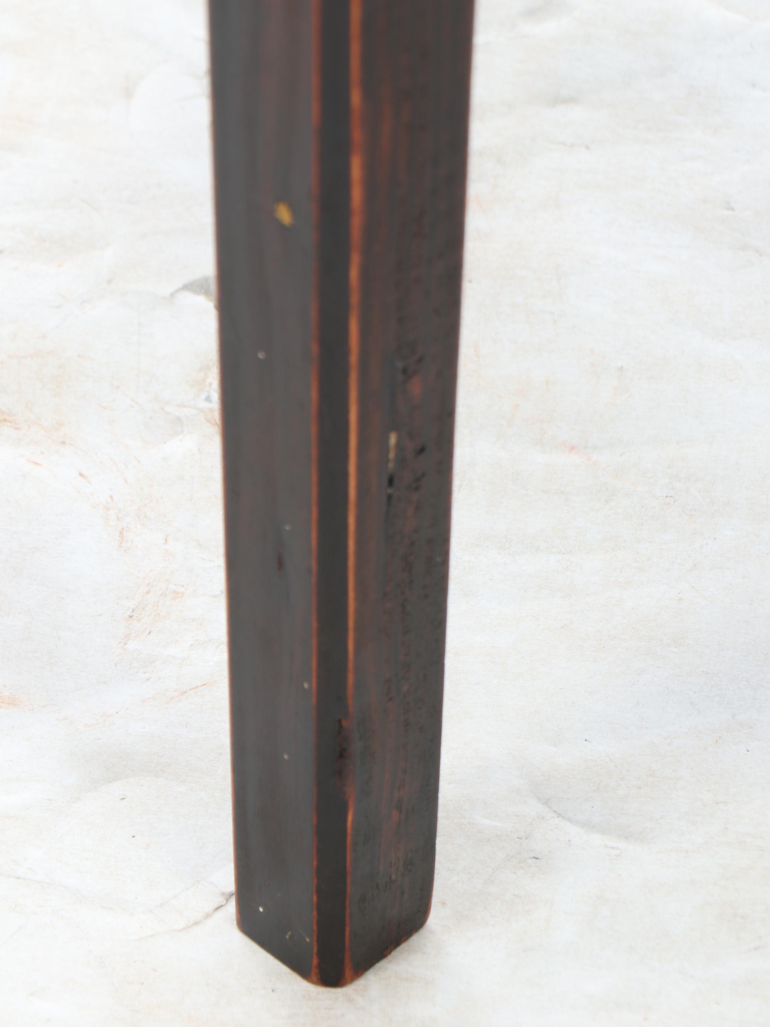 Woven Top Wooden Side Table