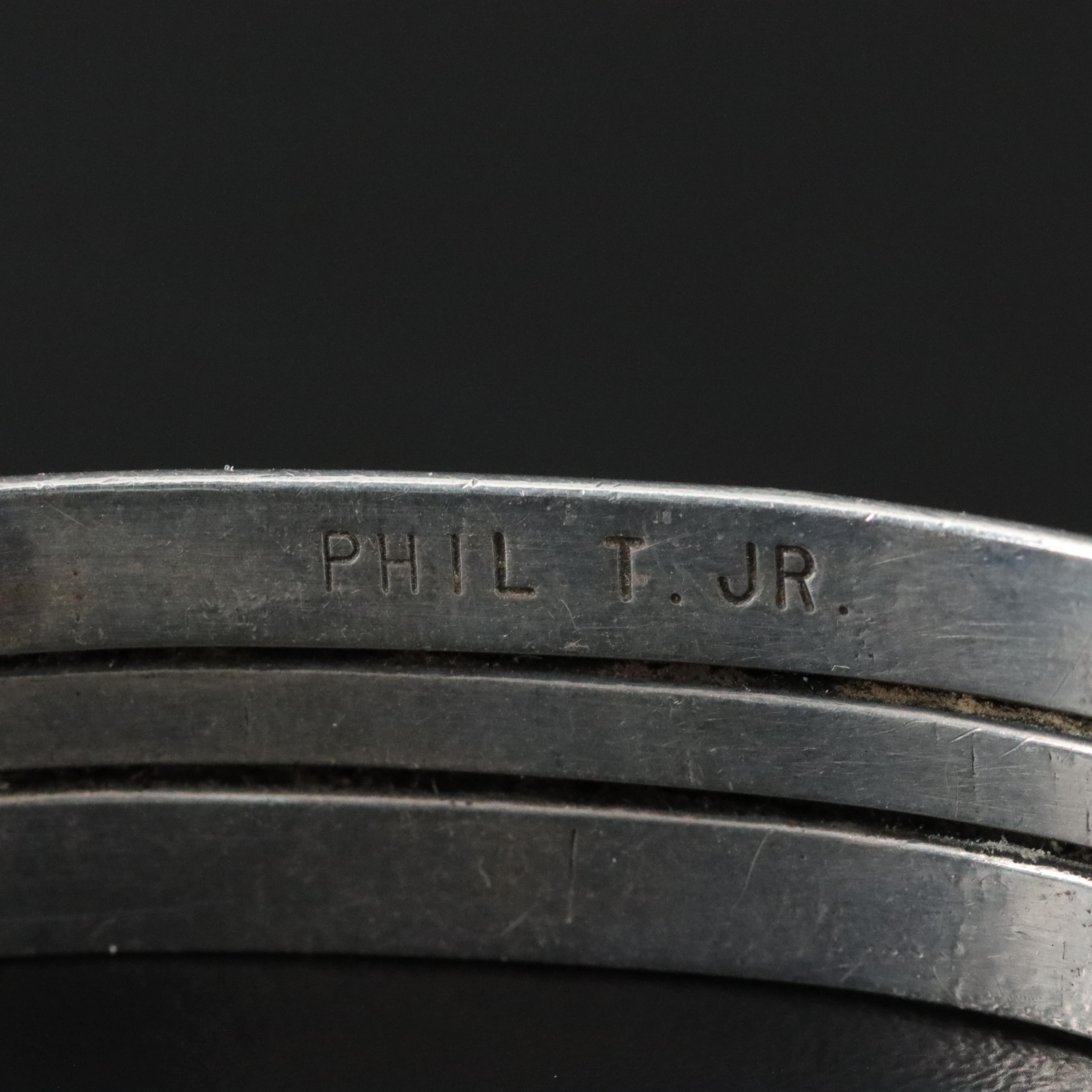 Phillip Tso Jr. Navajo Diné Sterling Turquoise Cuff Bracelet