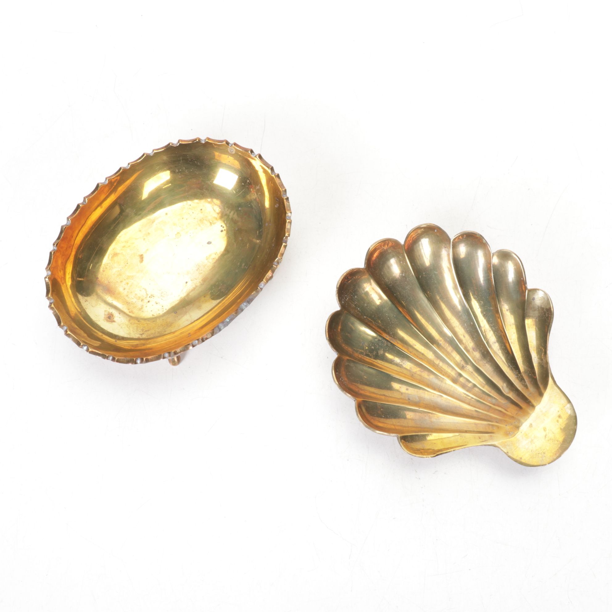 Handmade Indian and Korean Brass Chamberstick, Footed Trinket Dishes and More