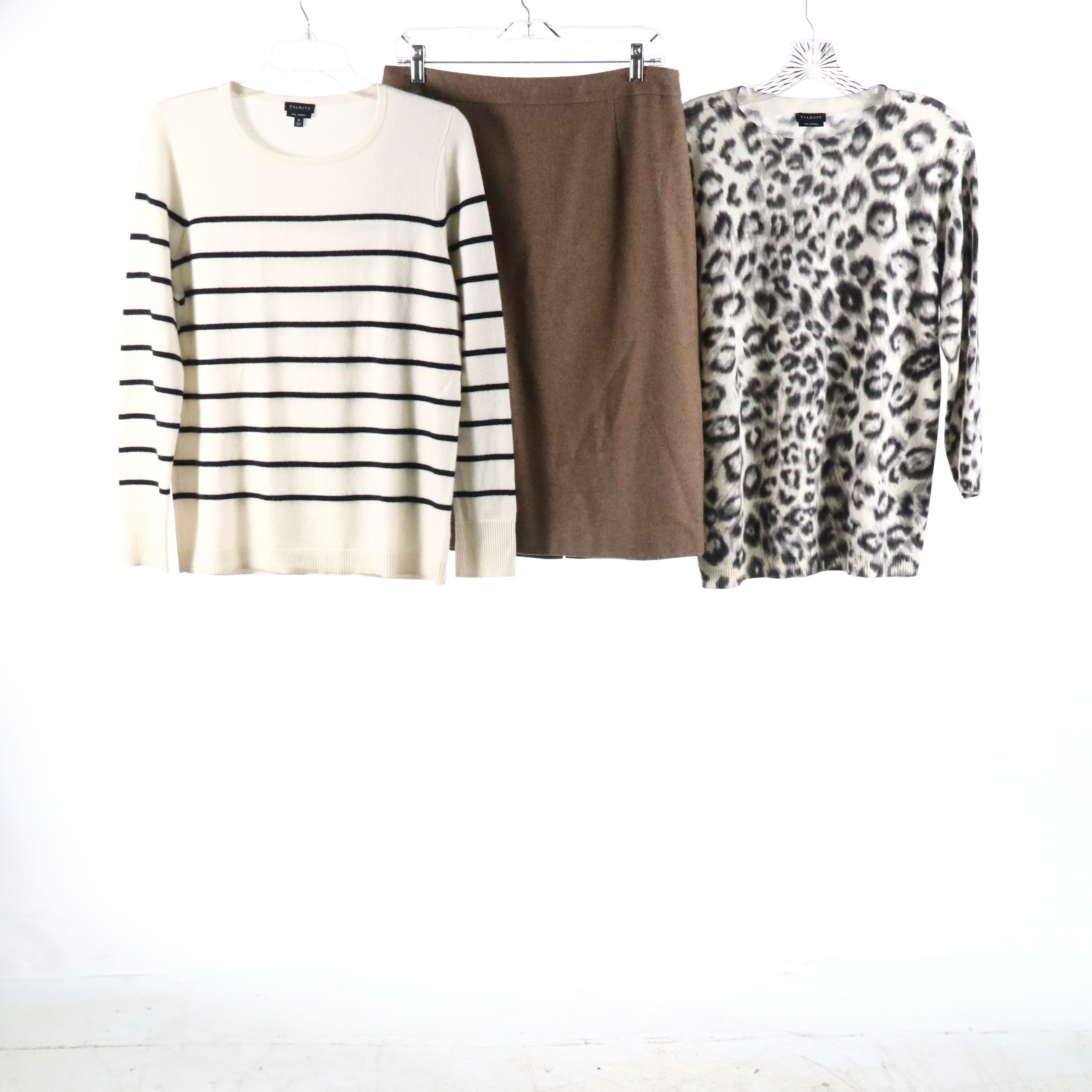 Animal Printed Fall Capsule Wardrobe with Cashmere Sweaters, Wool Skirt & More