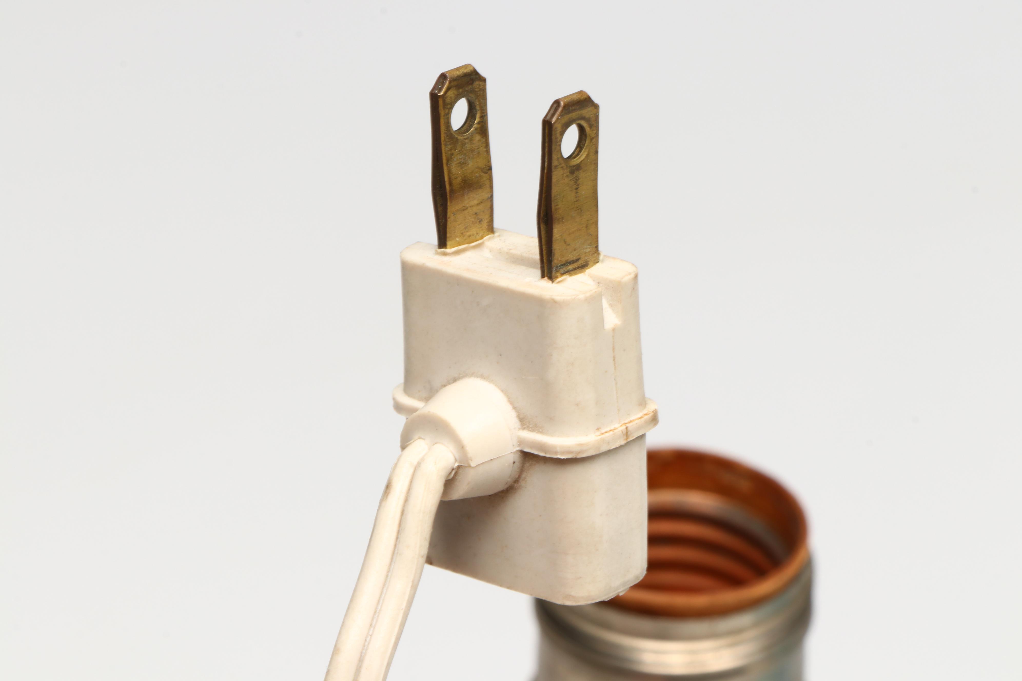 Fenton Hobnail Opalescent Blue Glass Lamps with Pleated Shades, 20th Century