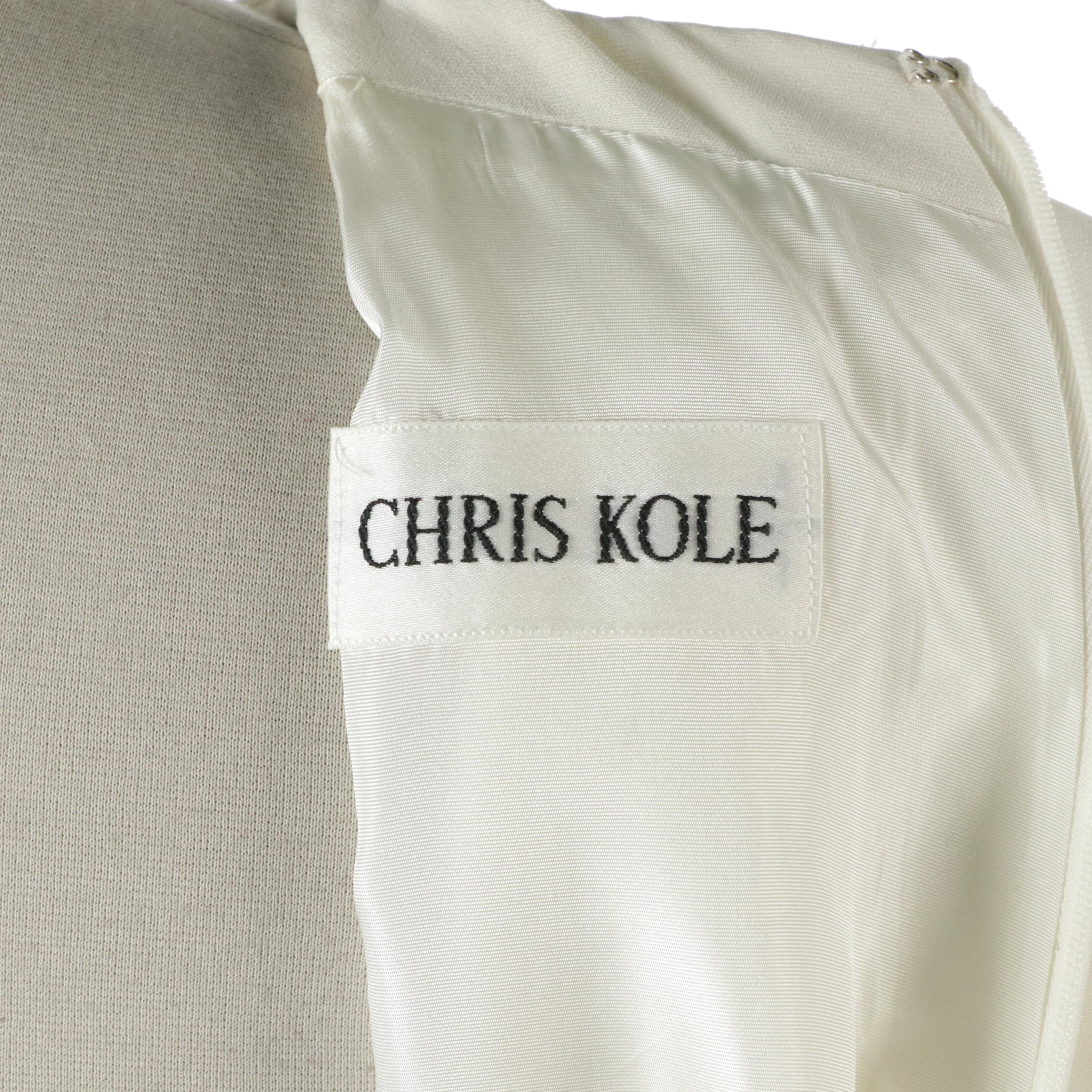 Chris Kole Drop Waist Embellished Long Sleeve Wedding Dress, Other Vintage Dress