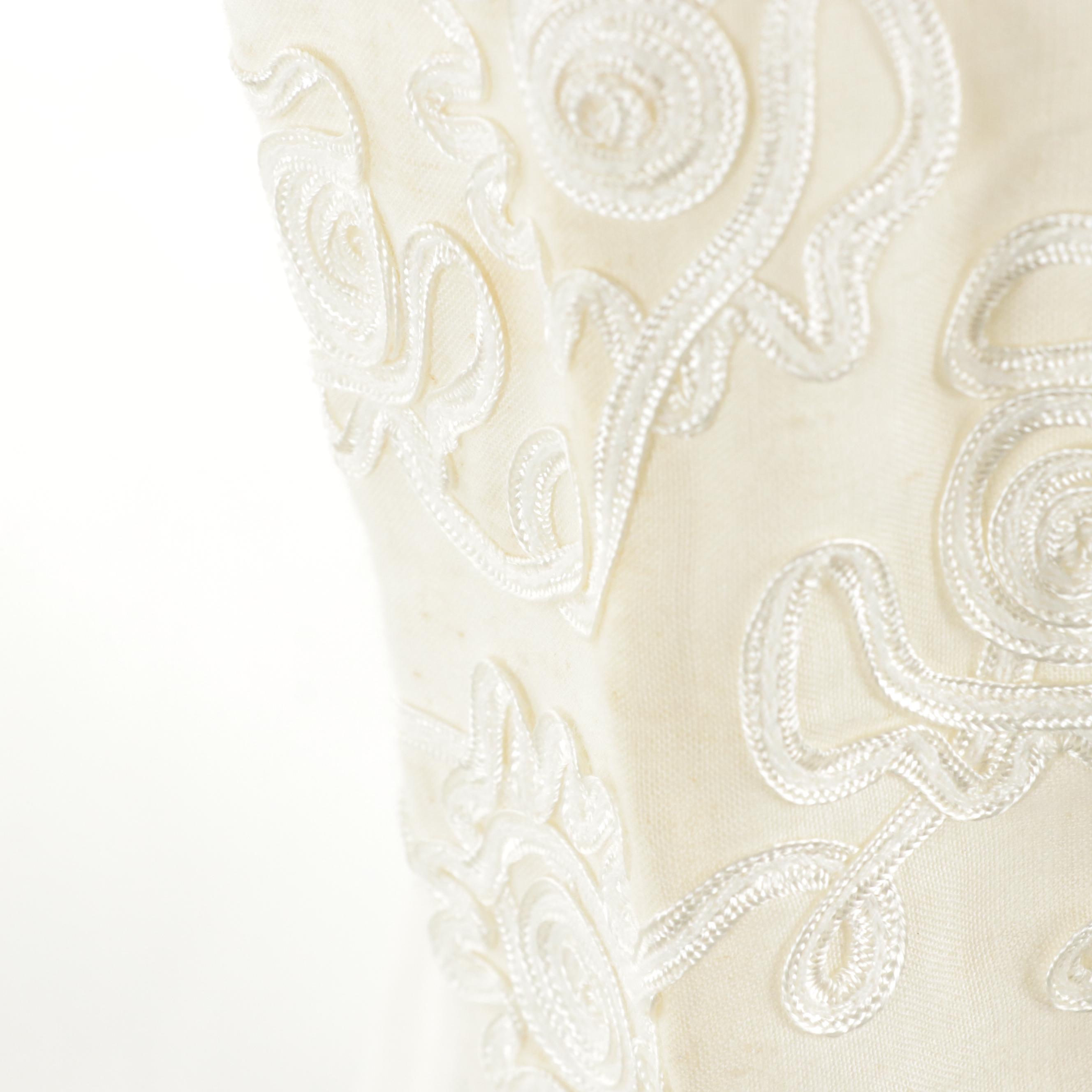 Chris Kole Drop Waist Embellished Long Sleeve Wedding Dress, Other Vintage Dress