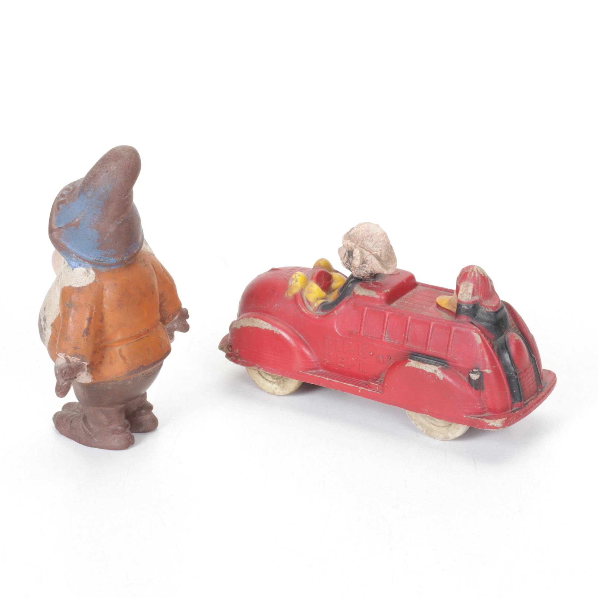 Jewel "Trixie" Portable Radio with Disney Rubber Toys and Diecast Vehicles