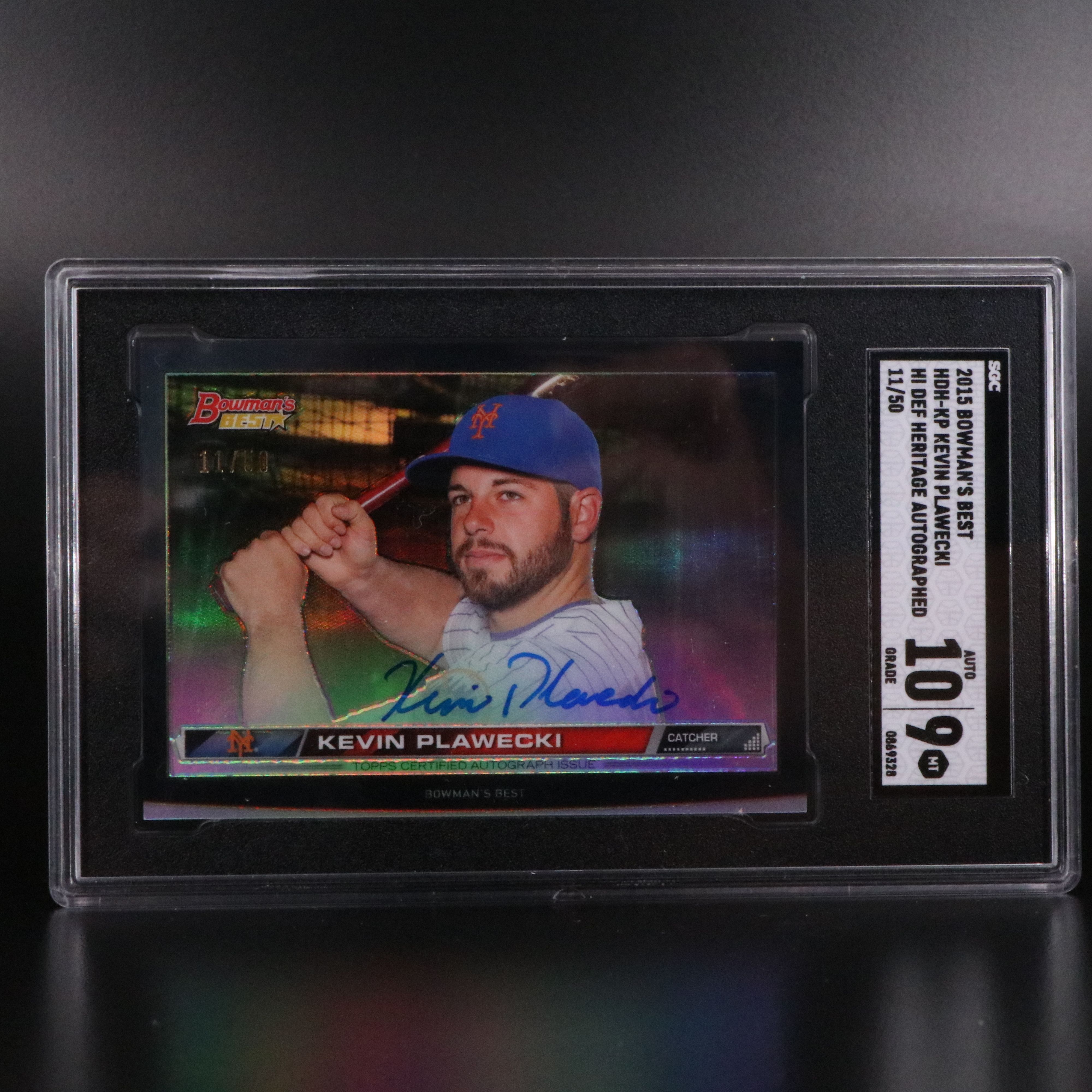 Dylan Busby, Roy Oswalt, and Kevin Plawecki Signed SGC Graded Baseball Cards