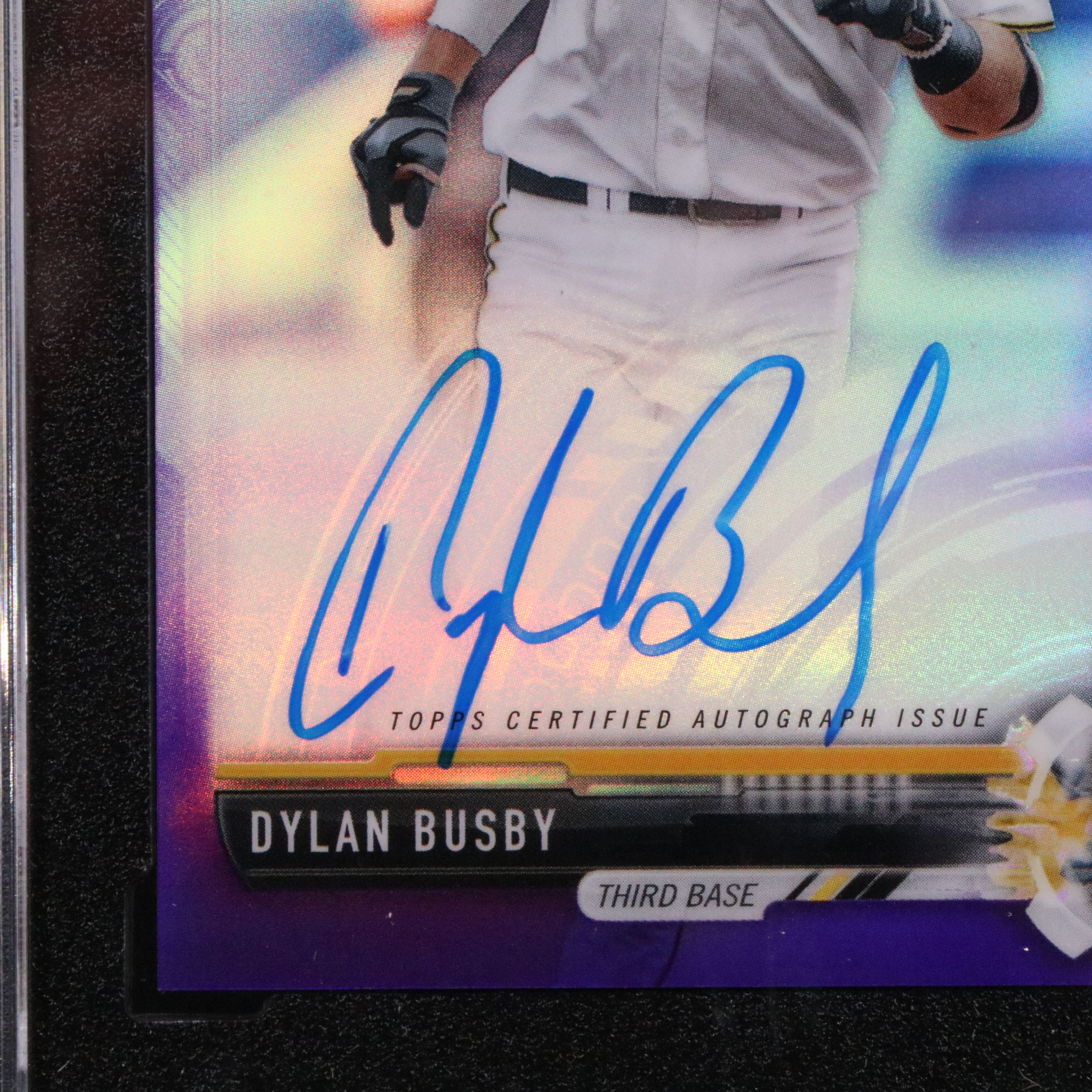 Dylan Busby, Roy Oswalt, and Kevin Plawecki Signed SGC Graded Baseball Cards