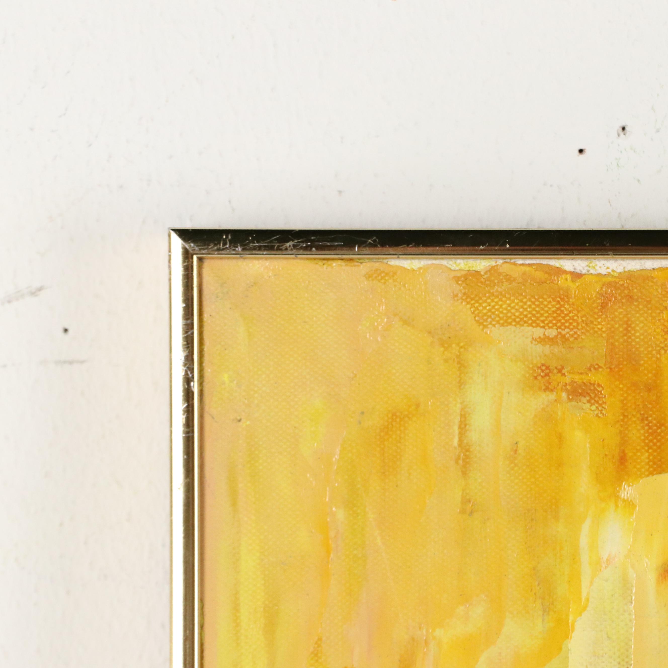 Renée Sebelançon Stylized Oil Painting "Profils," 21st Century